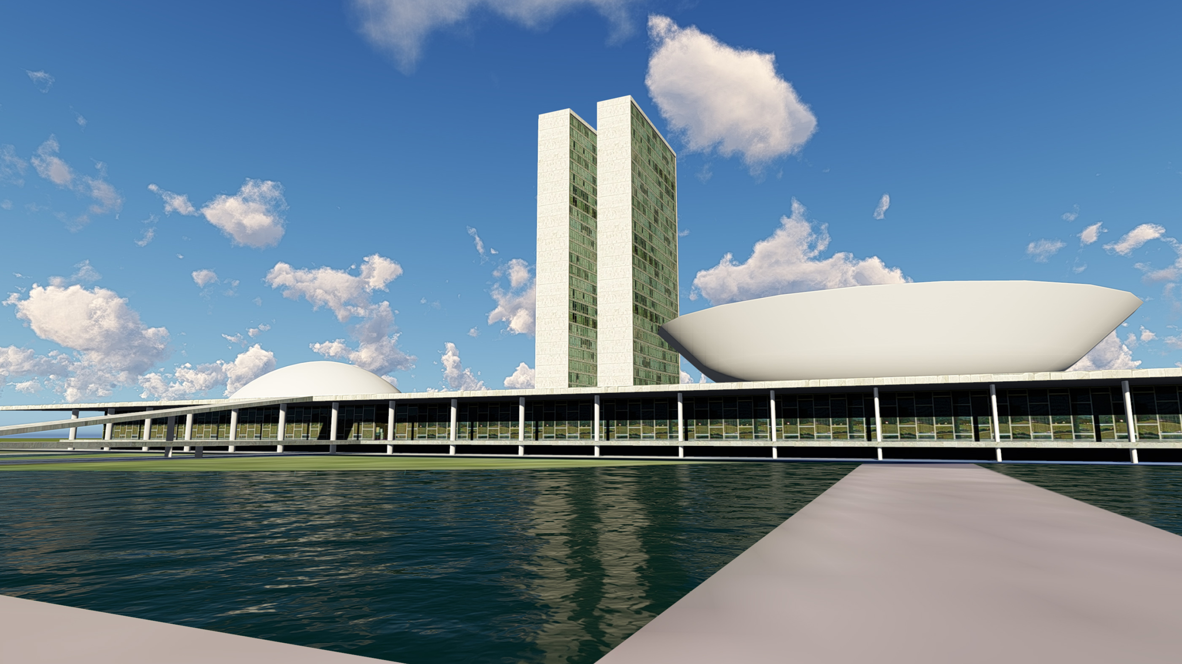 Brasilia Congresso Nacional, Oscar Niemeyer, 3840x2160 4K Desktop