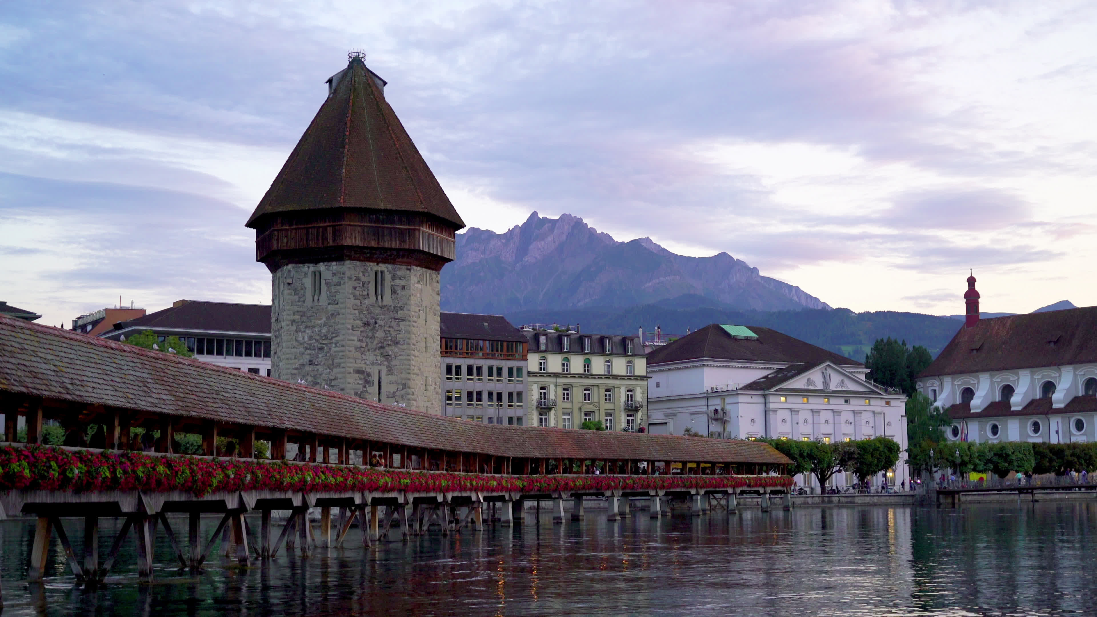 Stadtbild von Luzern in der Schweiz, 3840x2160 4K Desktop