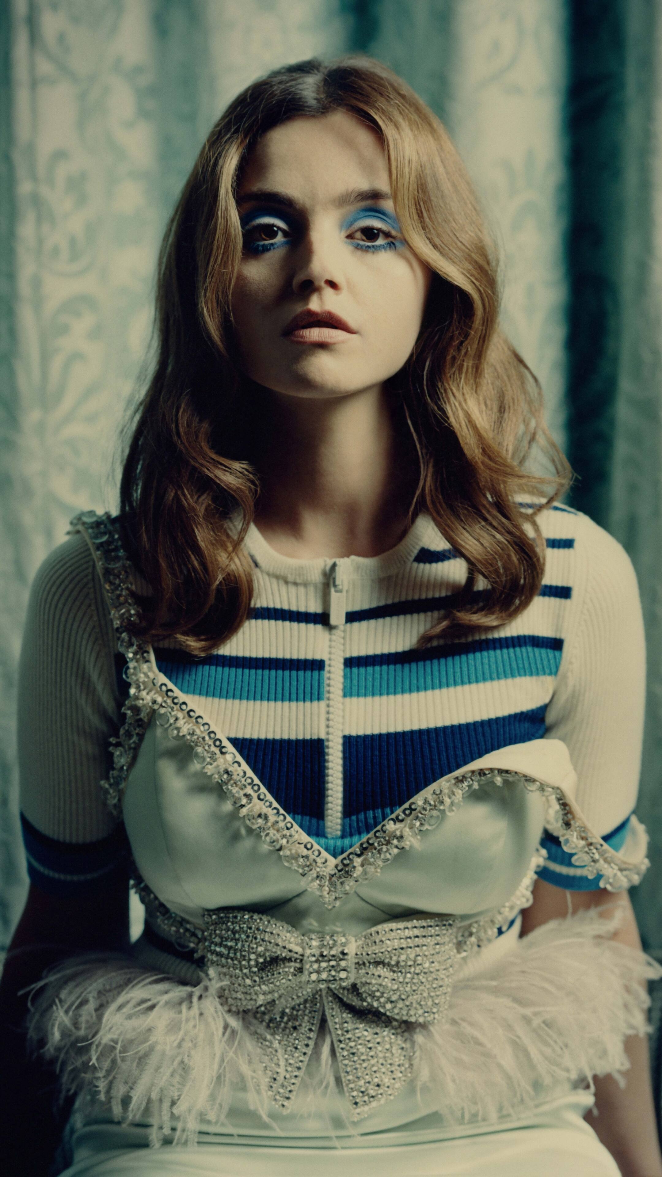 Jenna Coleman, Wonderland magazine feature, High-resolution wallpapers, Dynamic images, 2160x3840 4K Phone