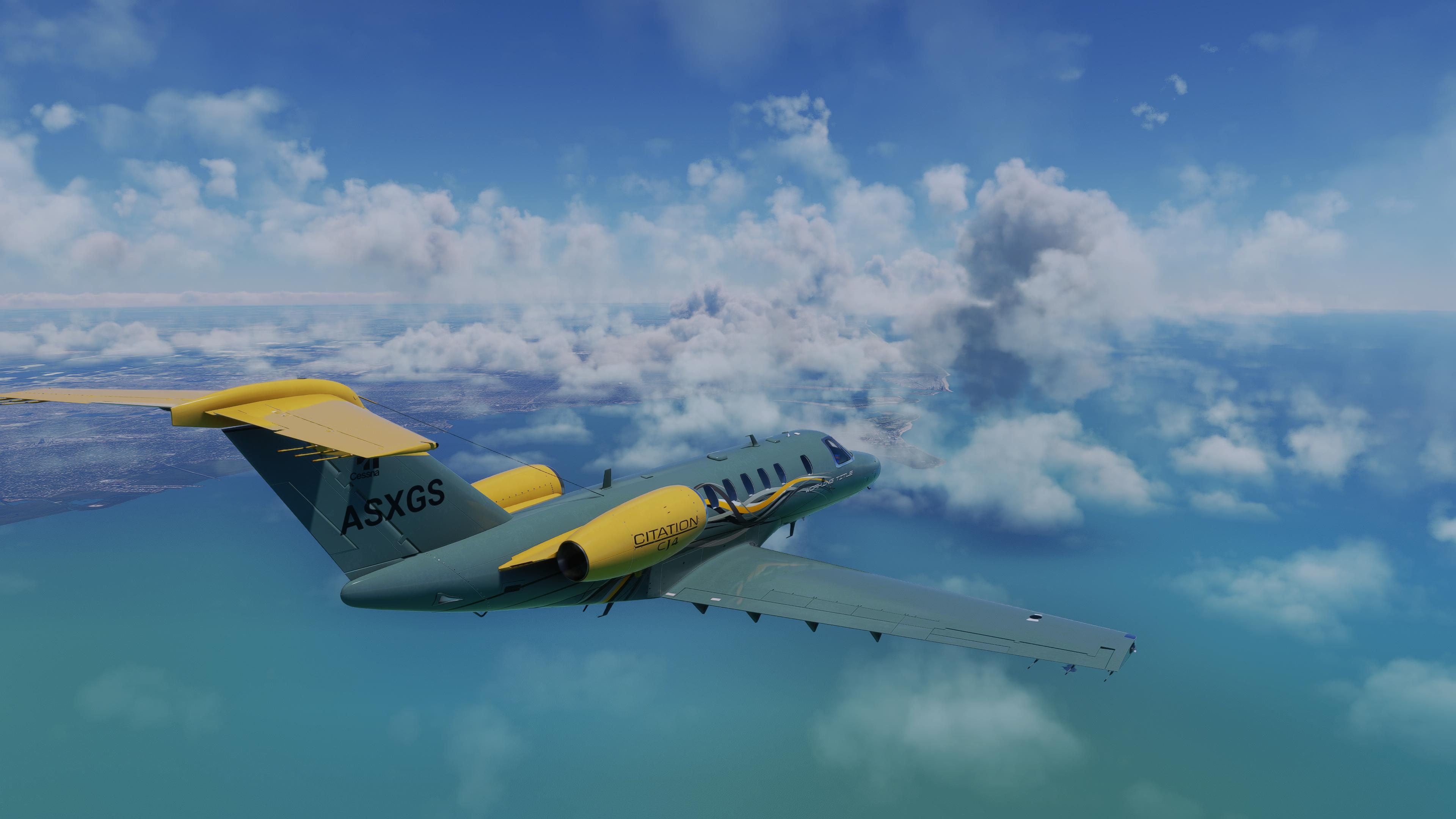 Cessna Citation CJ4, Travels, MSFS SU10 Beta, Key West, 3840x2160 4K Desktop