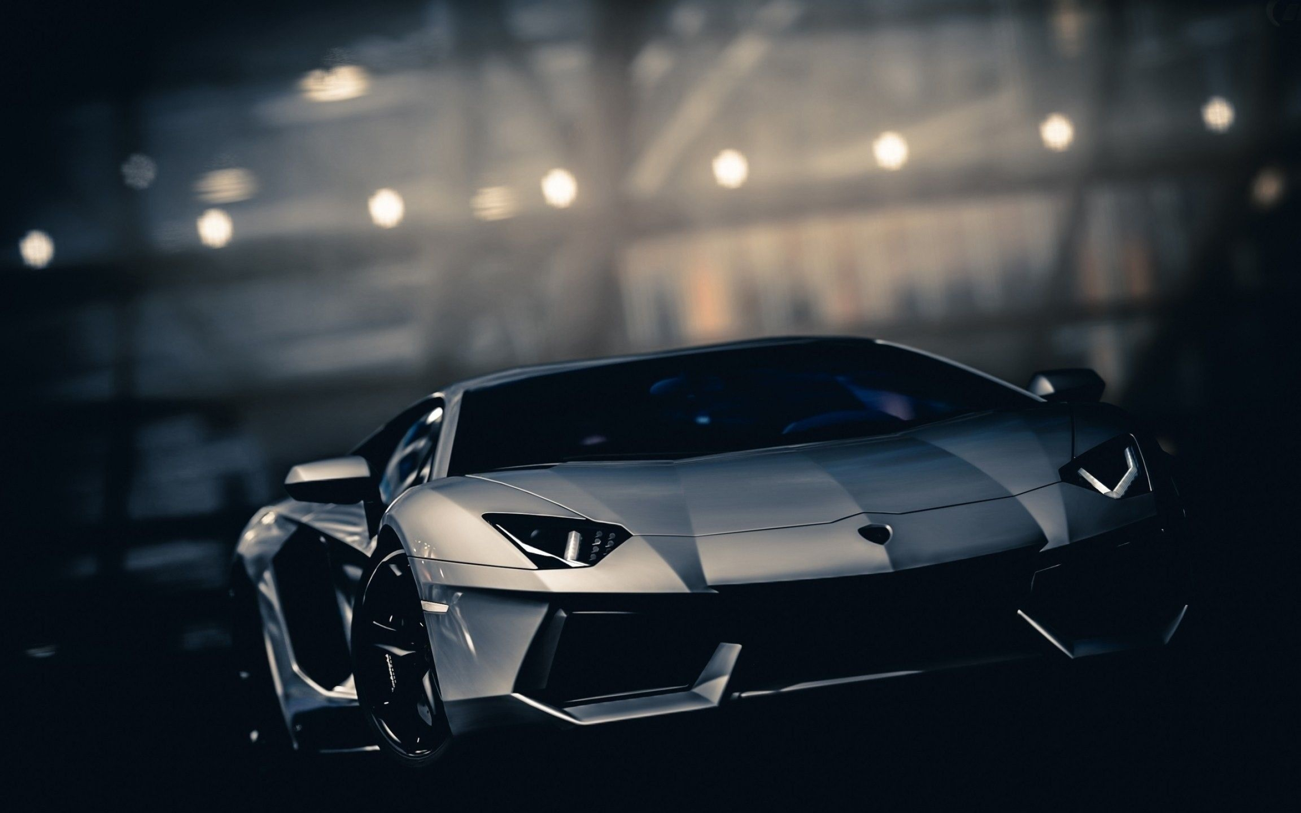 Sports Car: Lamborghini Aventador, Low ground clearance. 2560x1600 HD Background.
