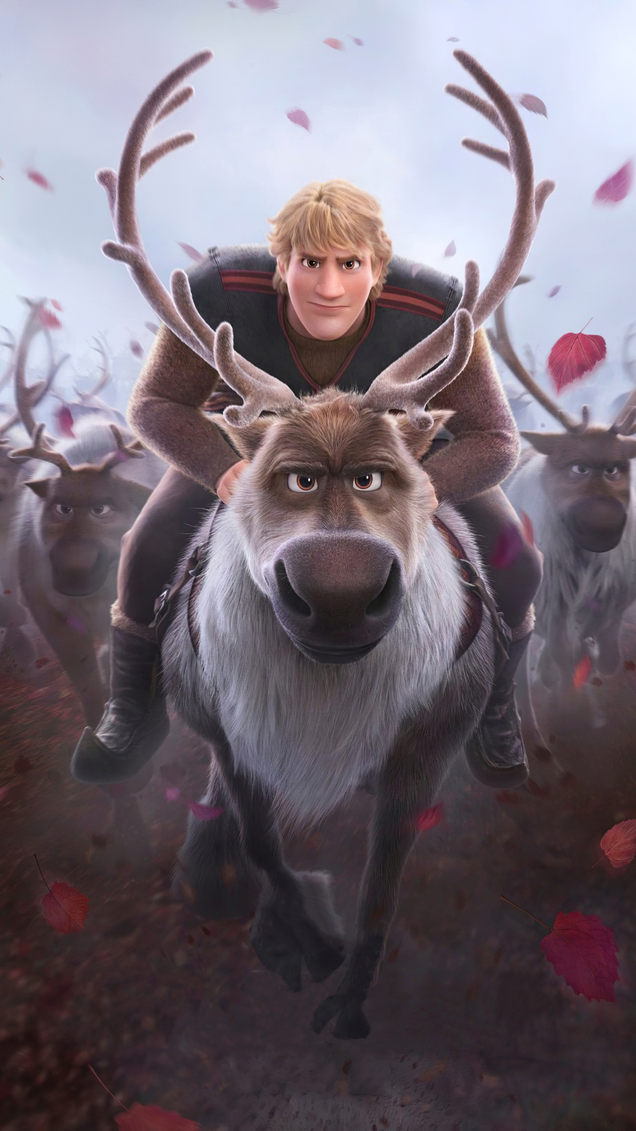 Sven, Frozen 2 poster, Sony Xperia X, HD wallpapers, 2160x3840 4K Phone