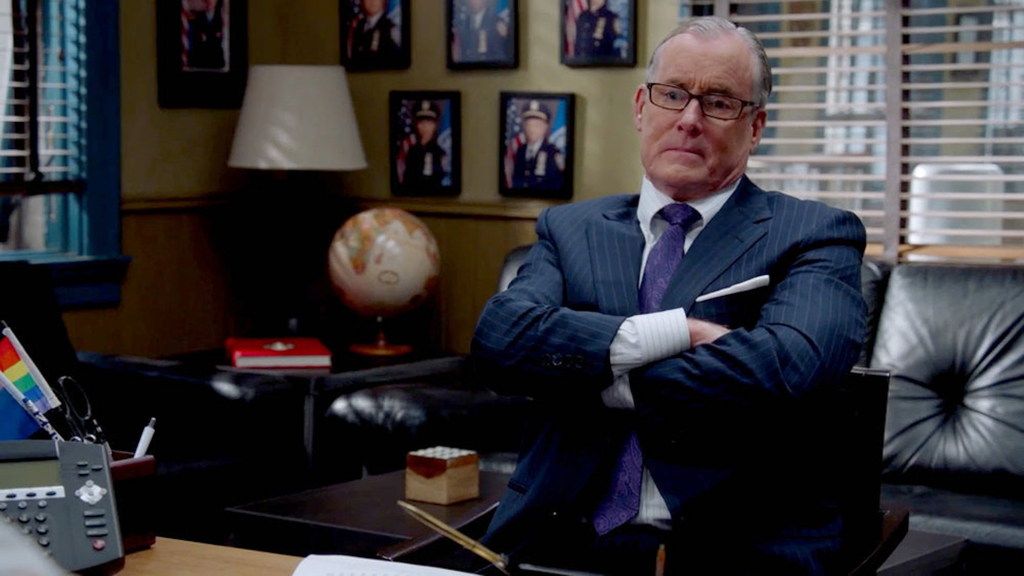 John C. McGinley: Brooklyn Nine-Nine season 8, Frank O'Sullivan, President of the NYPD 'Patrolman's Union'. 2030x1150 HD Background.