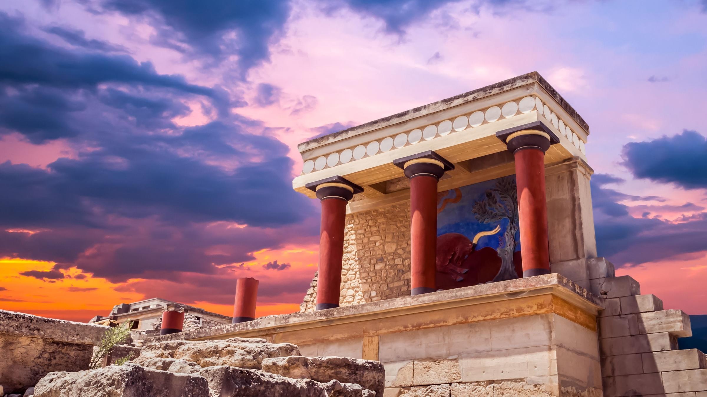 Knossos Palace, Car rental, Discover Crete, Travel to ancient times, 2400x1350 HD Desktop