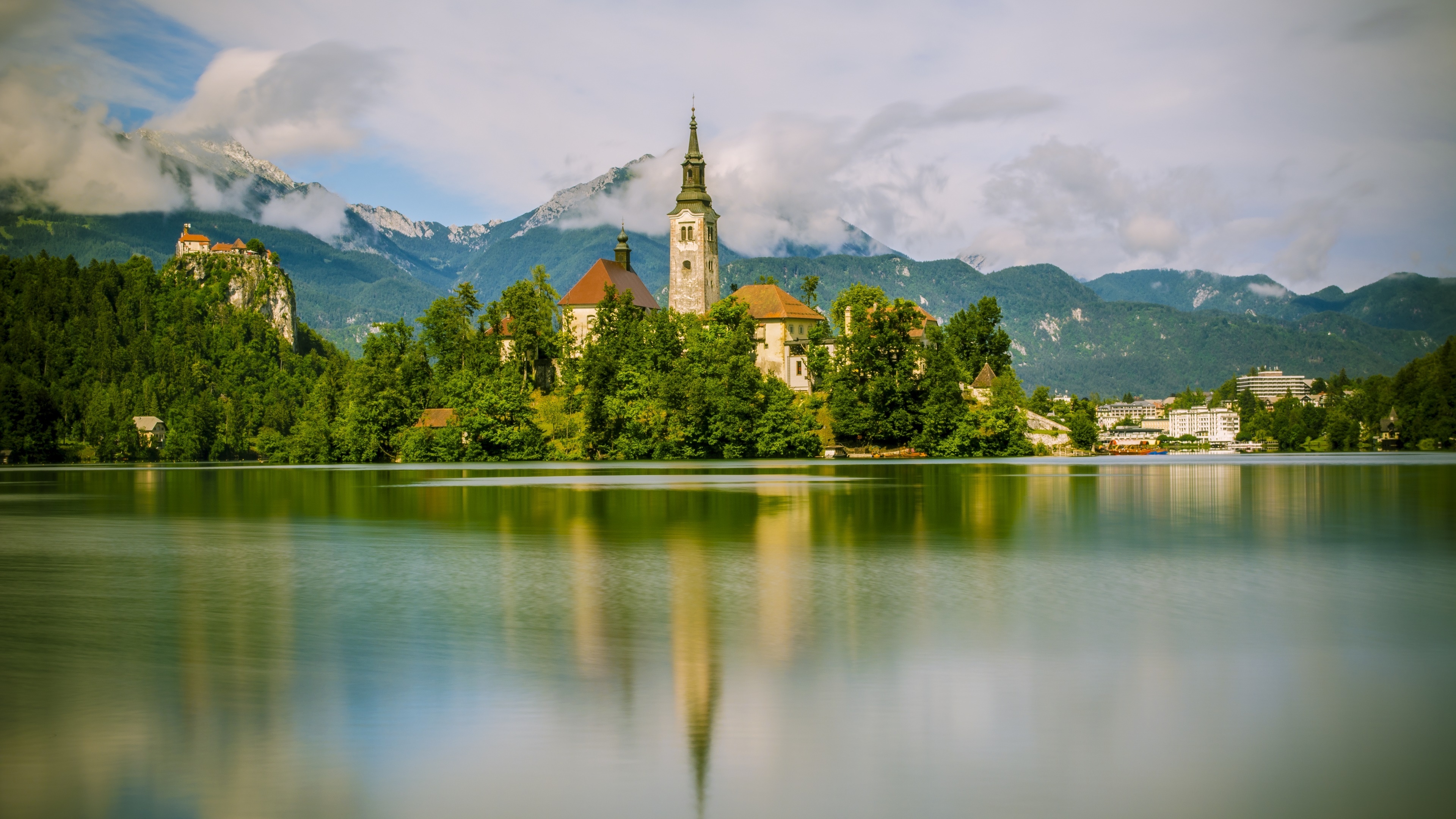 Lake Bled, Straza hill, Wallpaper, Backiee, 3840x2160 4K Desktop