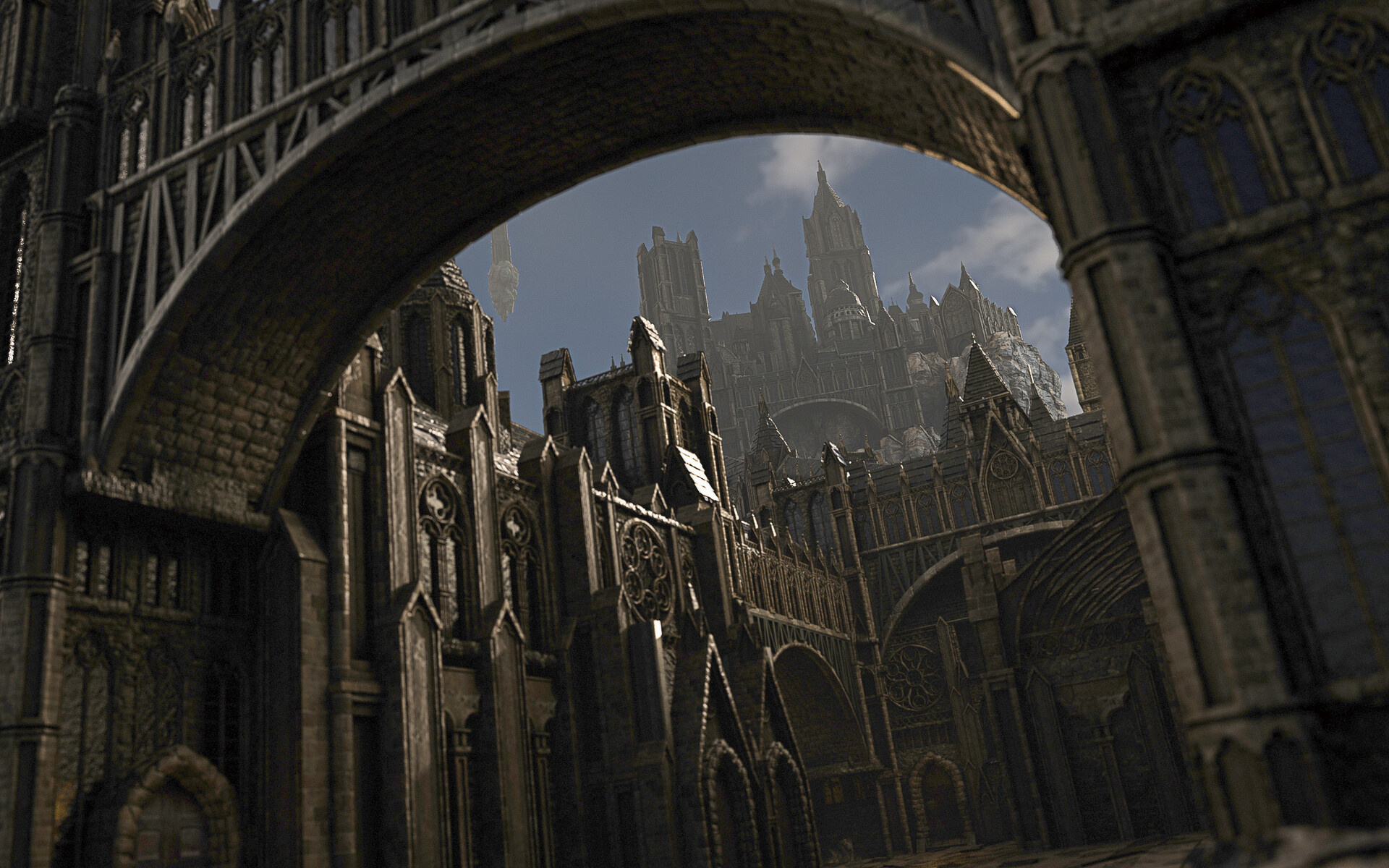 Gothic Art: Medieval architecture, Dark Souls III, Anor Londo, The legendary city of the gods. 1920x1200 HD Background.