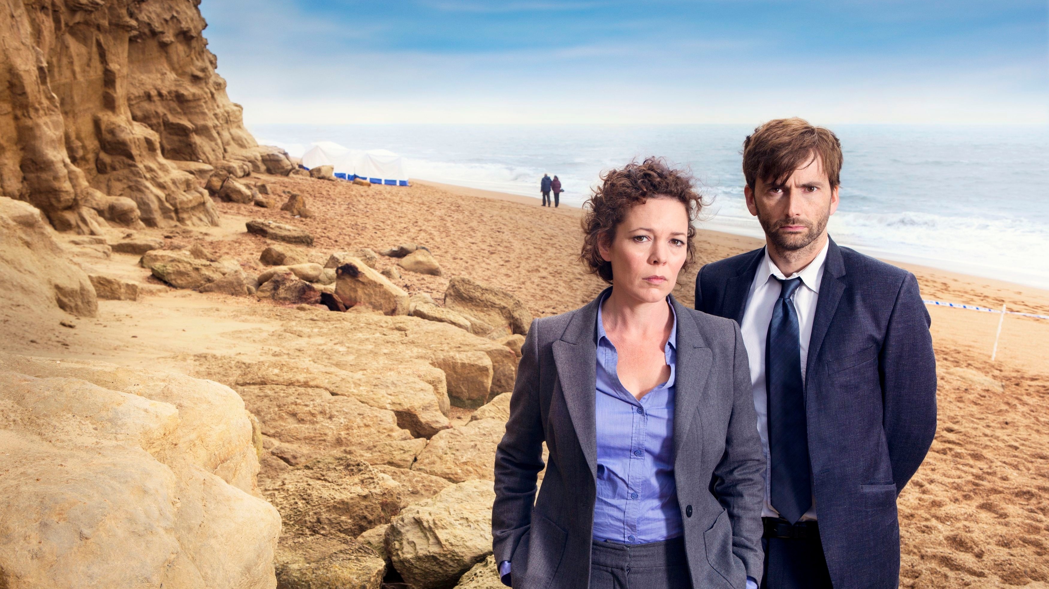 Broadchurch, Captivating storylines, Emotionally charged, Atmospheric cinematography, 3500x1970 HD Desktop