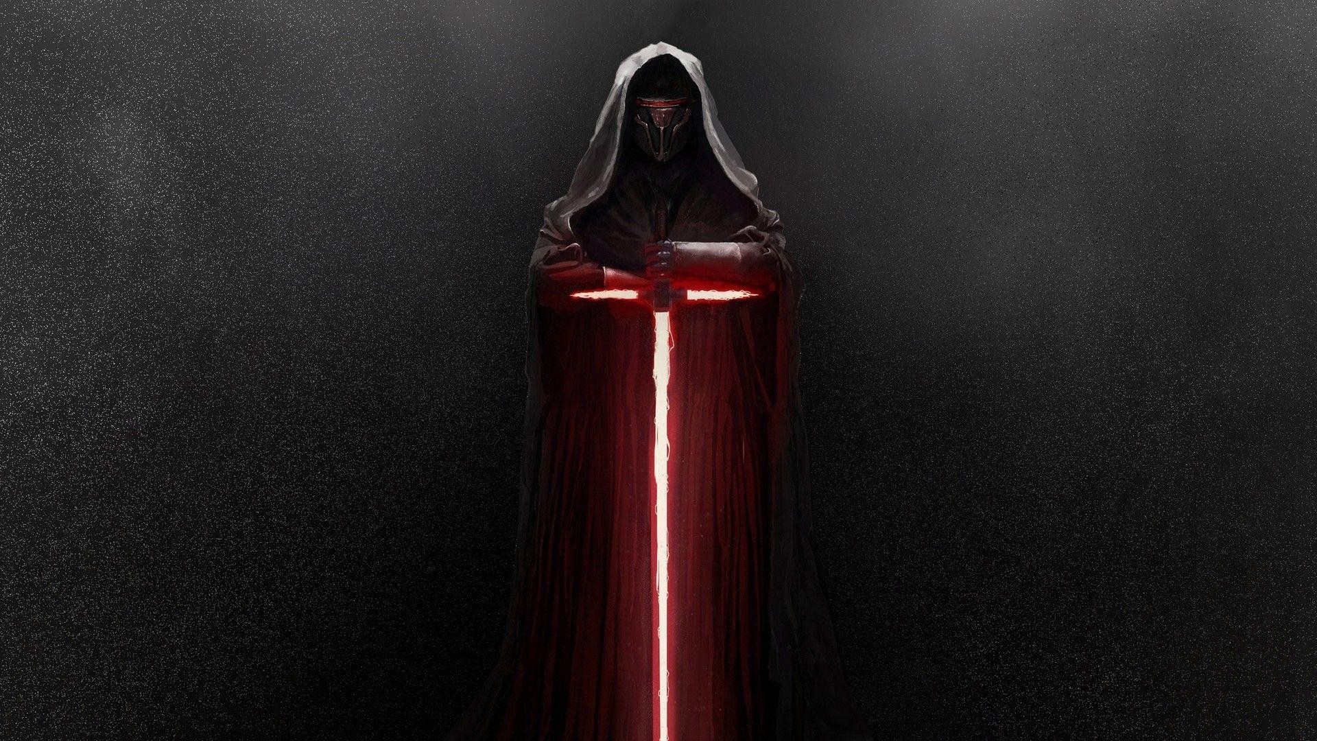 Sith: Notable for their red-bladed lightsabers, black dress, and use of their aggressive feelings. 1920x1080 Full HD Wallpaper.