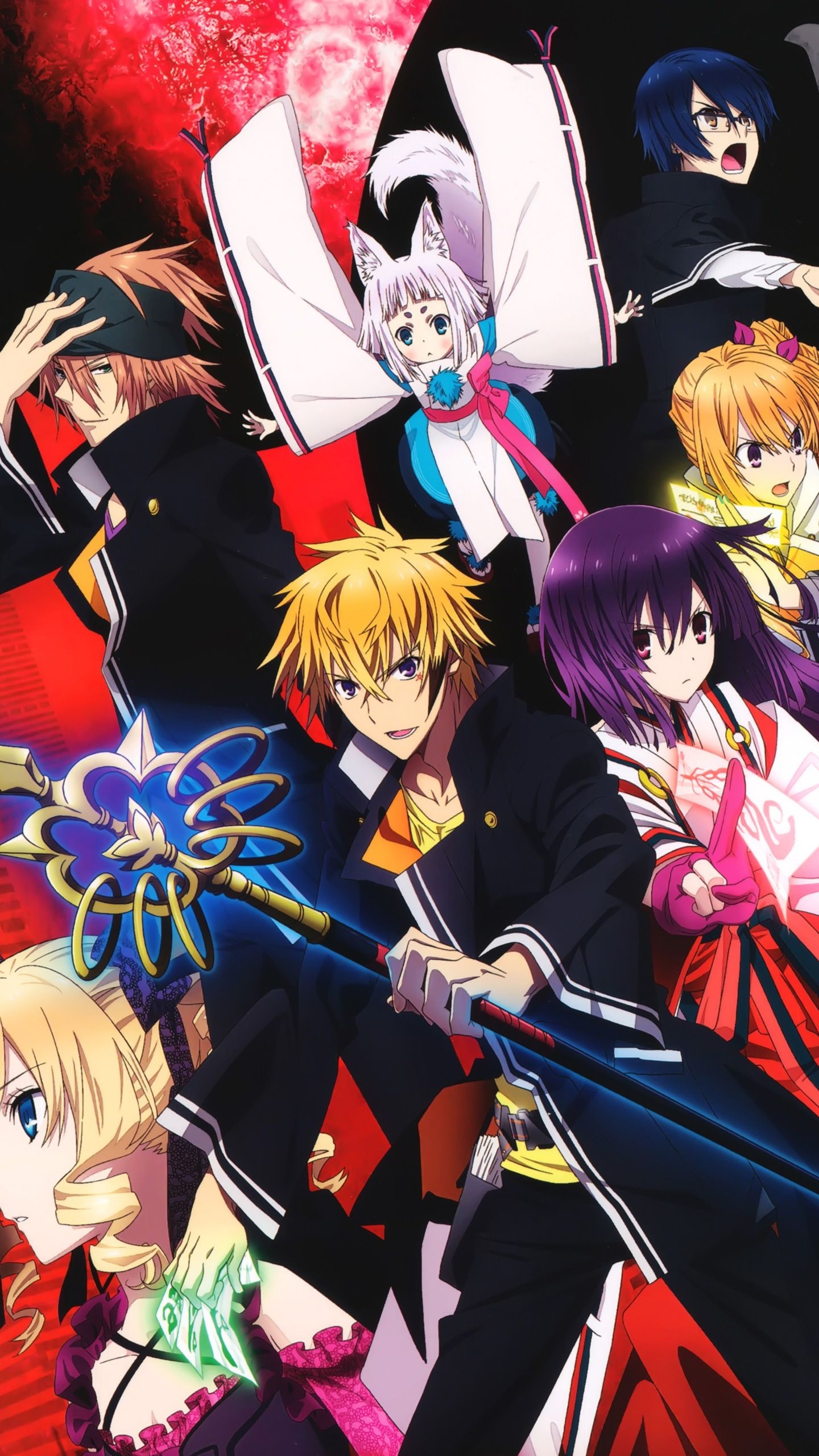 Tokyo Ravens, Anime, School of magic, Hidden powers, 1440x2560 HD Handy
