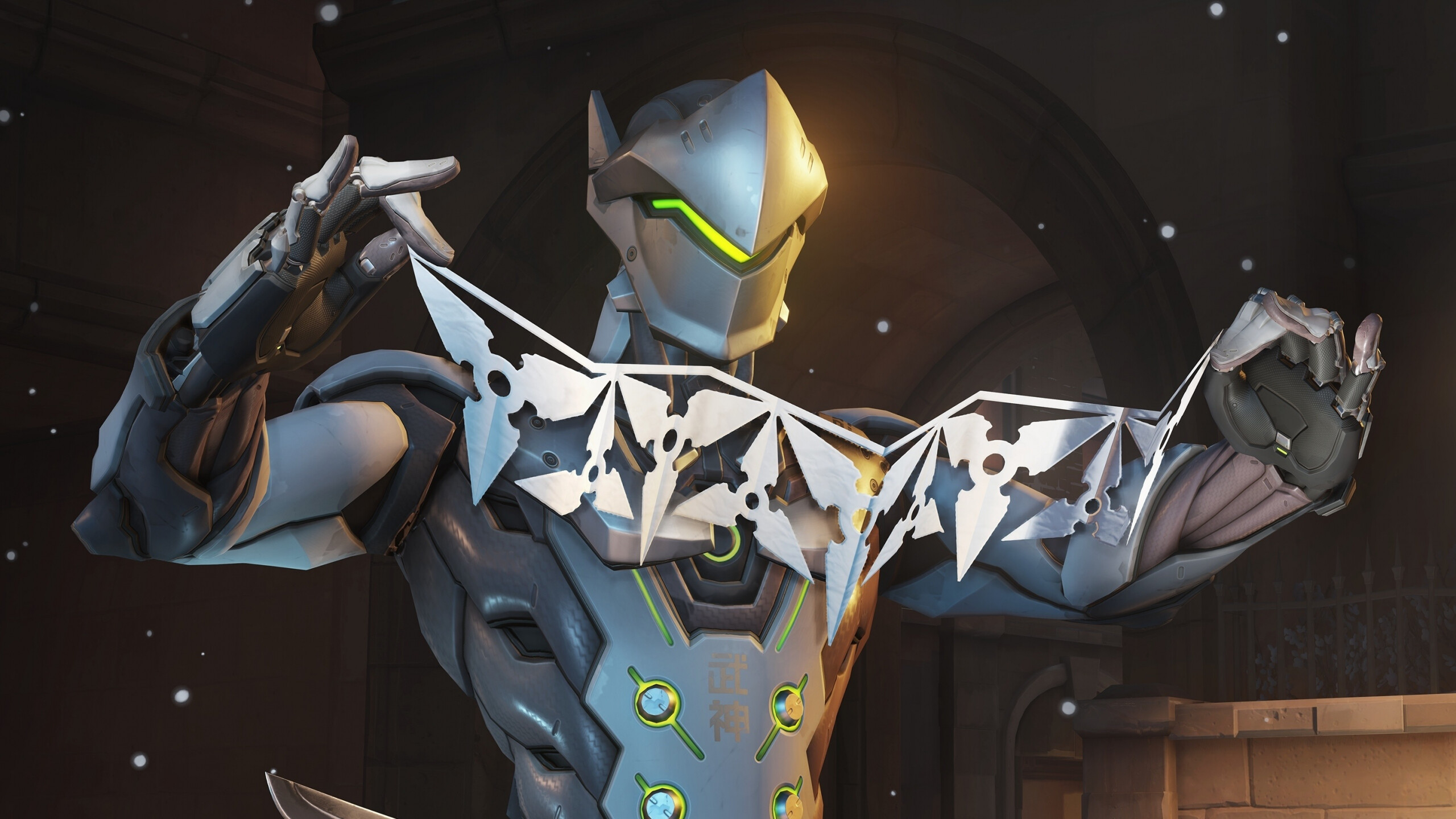 Genji: Warrior, Video game, Overwatch, A burst damage combo is to engage with Swift Strike. 2560x1440 HD Wallpaper.