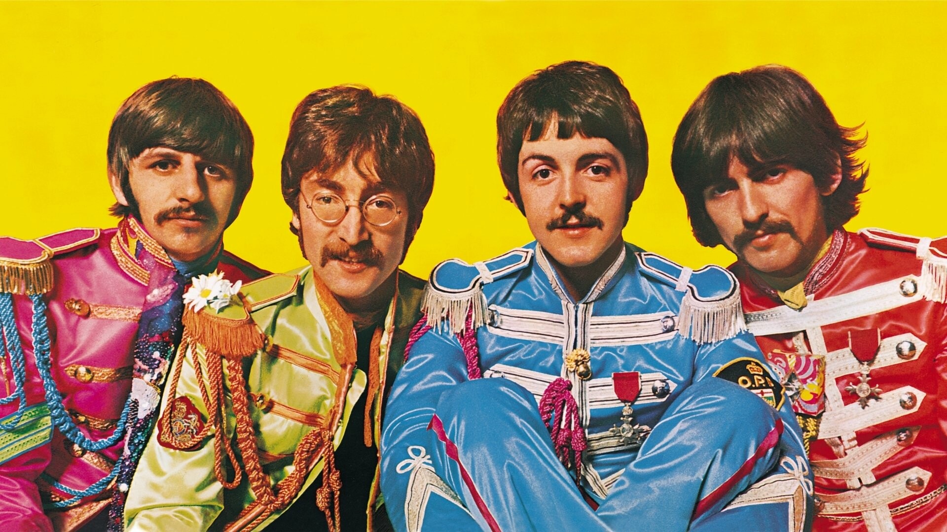 The Beatles: The band recorded Sgt. Pepper's Lonely Hearts Club Band, beginning in late November 1966. 1920x1080 Full HD Wallpaper.