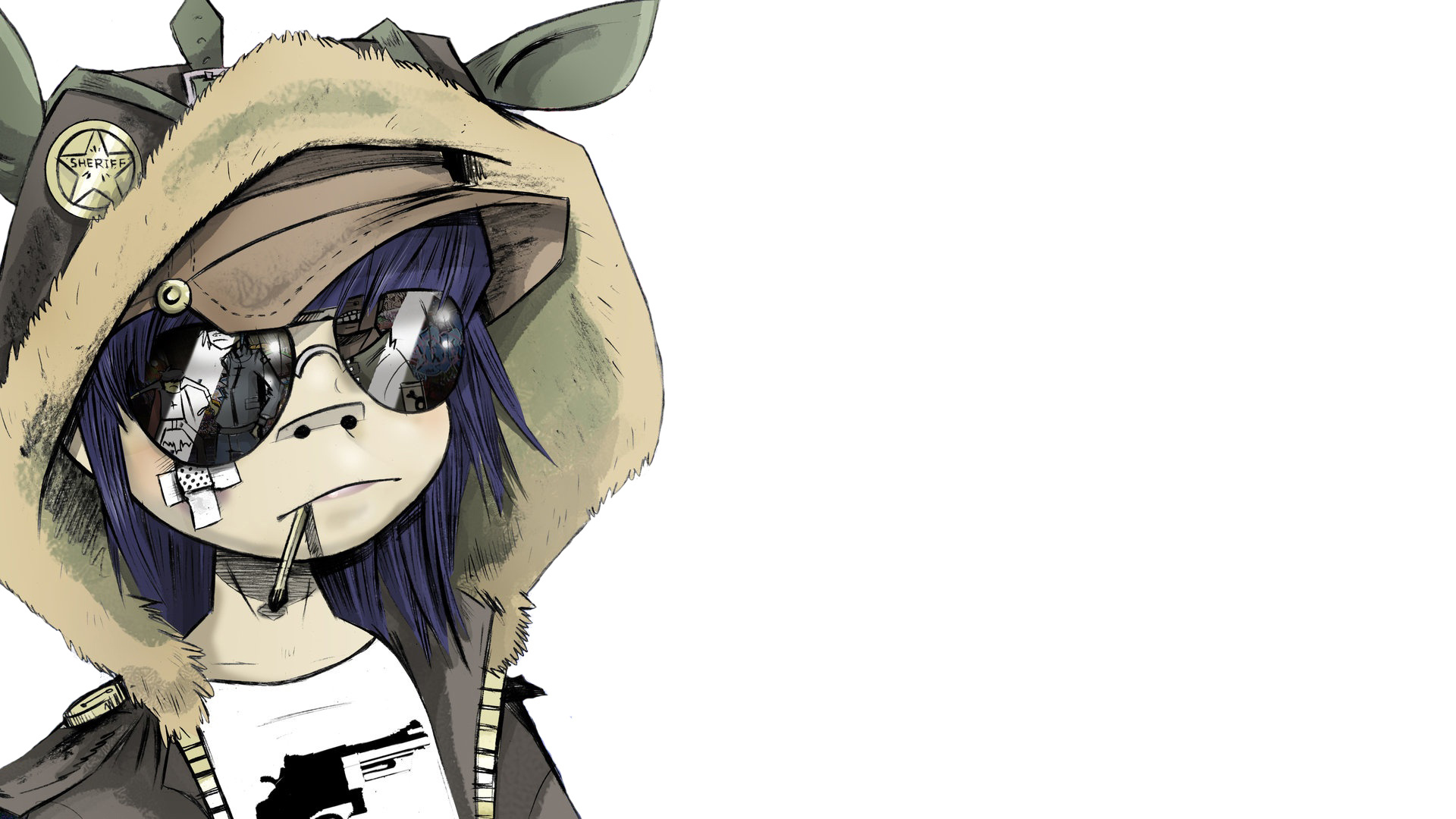 Noodle (Gorillaz): A fictional musician, Born in Osaka, Japan, Additional vocals on the single “19-2000”. 1920x1080 Full HD Wallpaper.