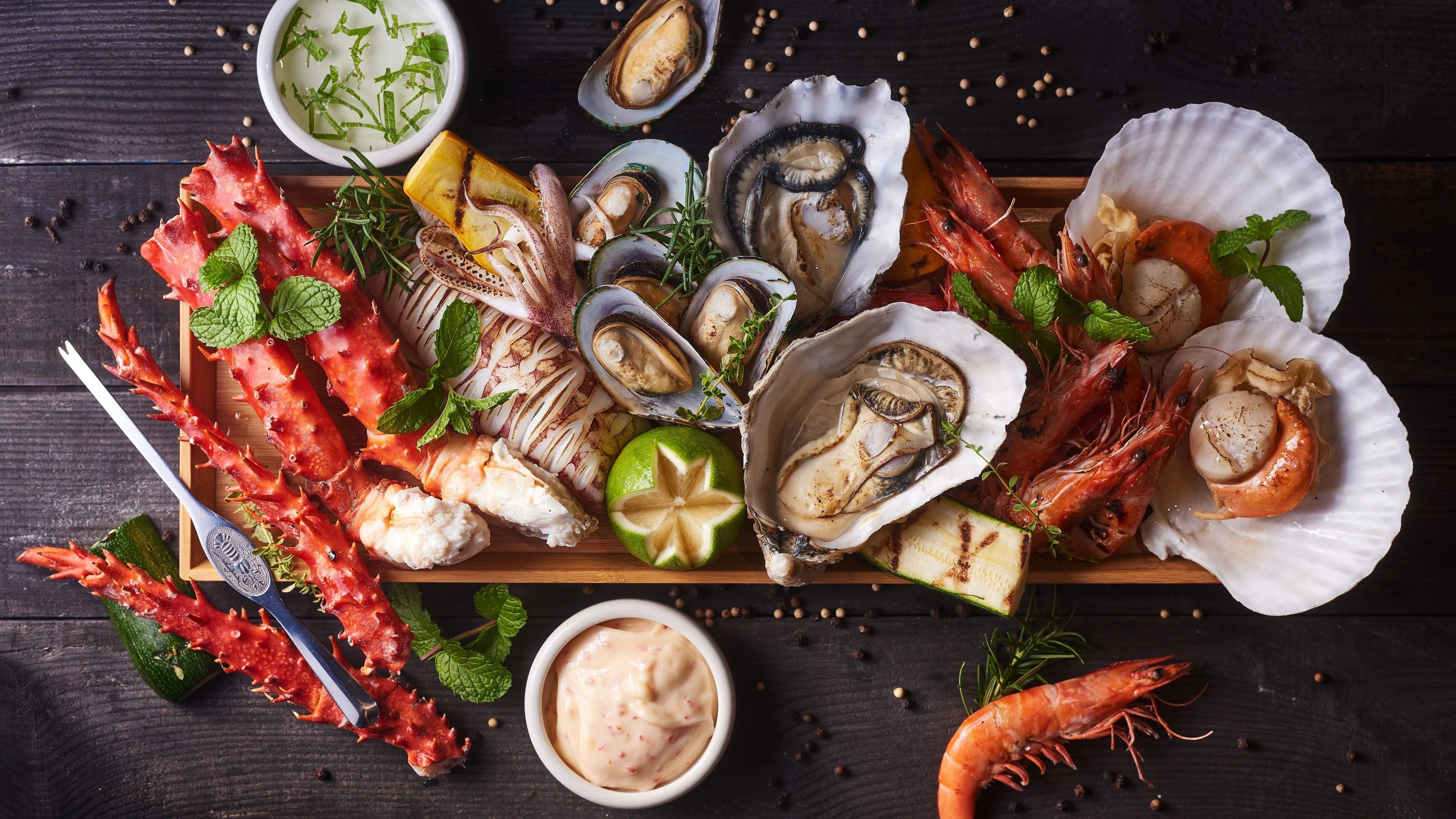 Seafood wallpapers, High-quality visuals, Captivating backgrounds, Gastronomic inspiration, 3840x2160 4K Desktop