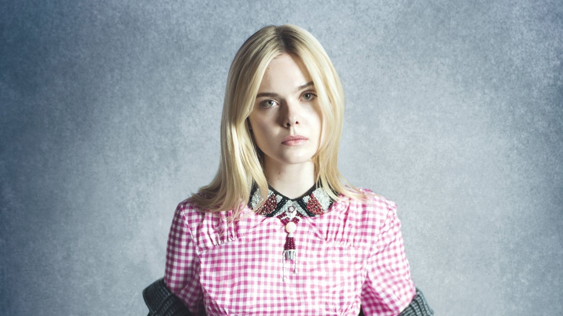 Elle Fanning: Starred in the 2022 Hulu miniseries The Girl from Plainville, playing Michelle Carter. 1920x1080 Full HD Background.