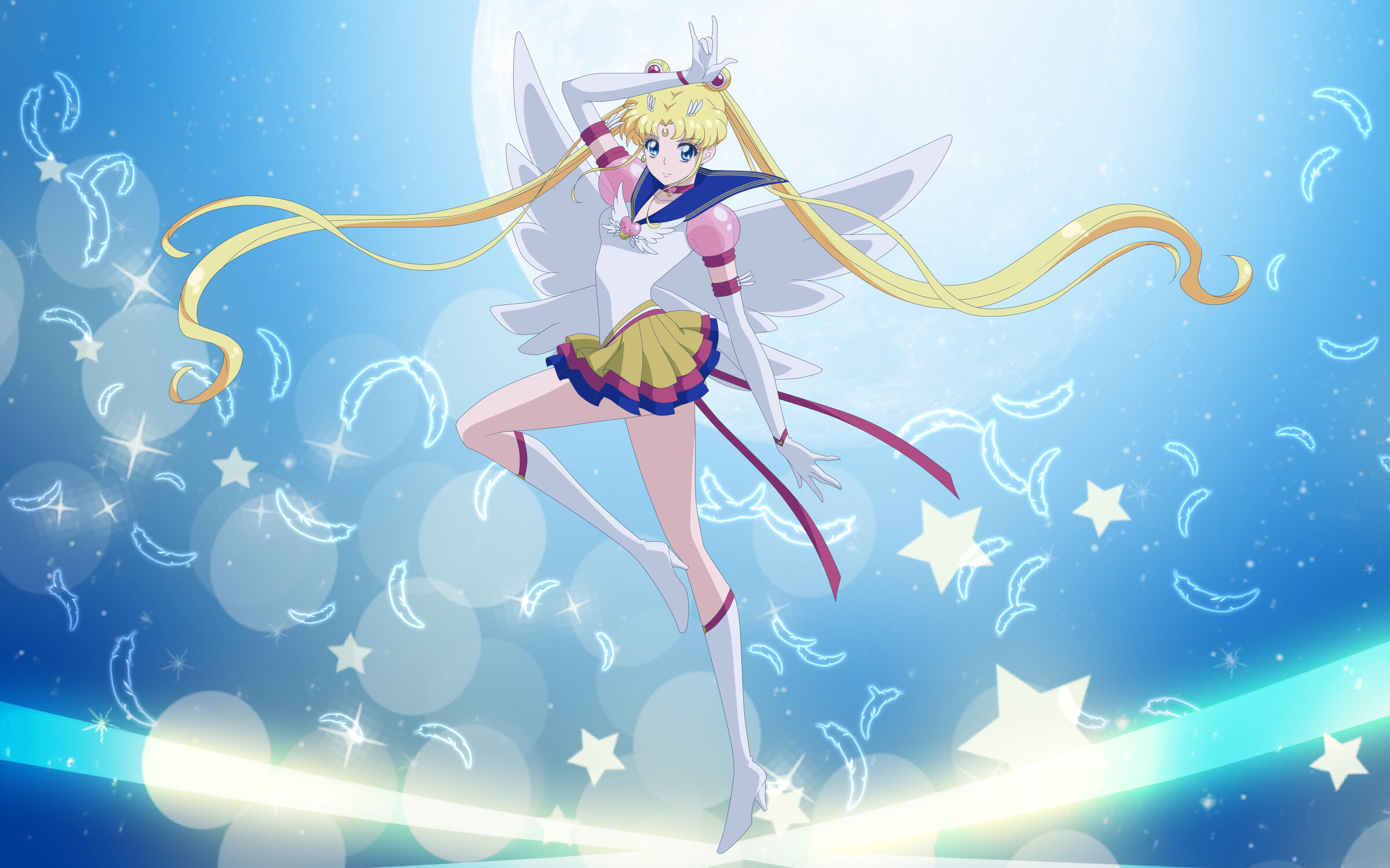 Sailor Moon Eternal: Usagi Tsukino, The Shoujo heroine, The Magical Girl Warrior. 2400x1500 HD Wallpaper.