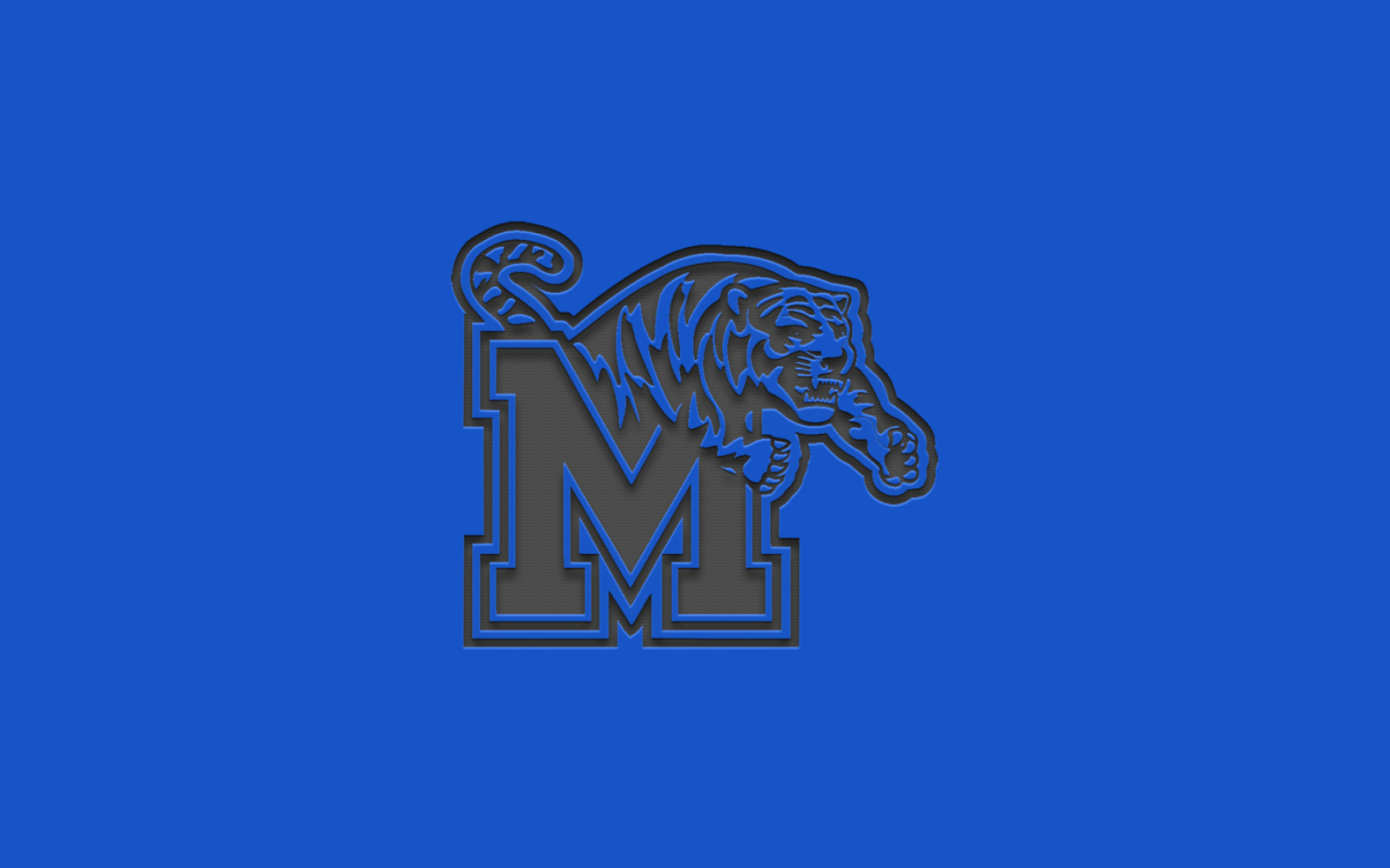 Memphis Tigers, American football, Blue background, NCAA emblem, 2560x1600 HD Desktop