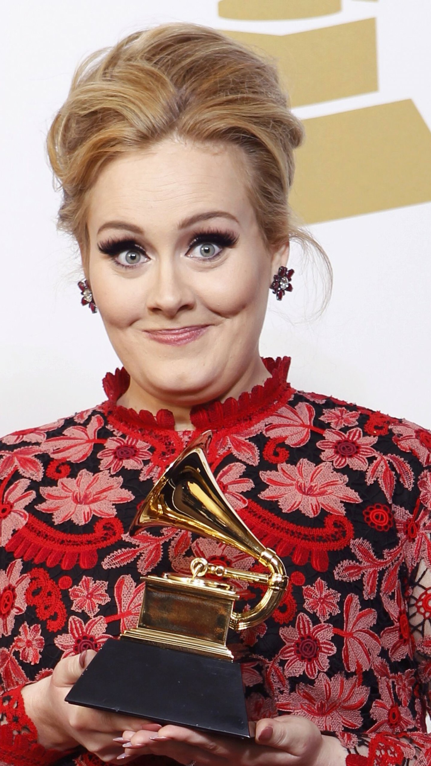 Adele, Grammy 2015, Best celebrity singer, Songwriter extraordinaire, 1440x2560 HD Phone