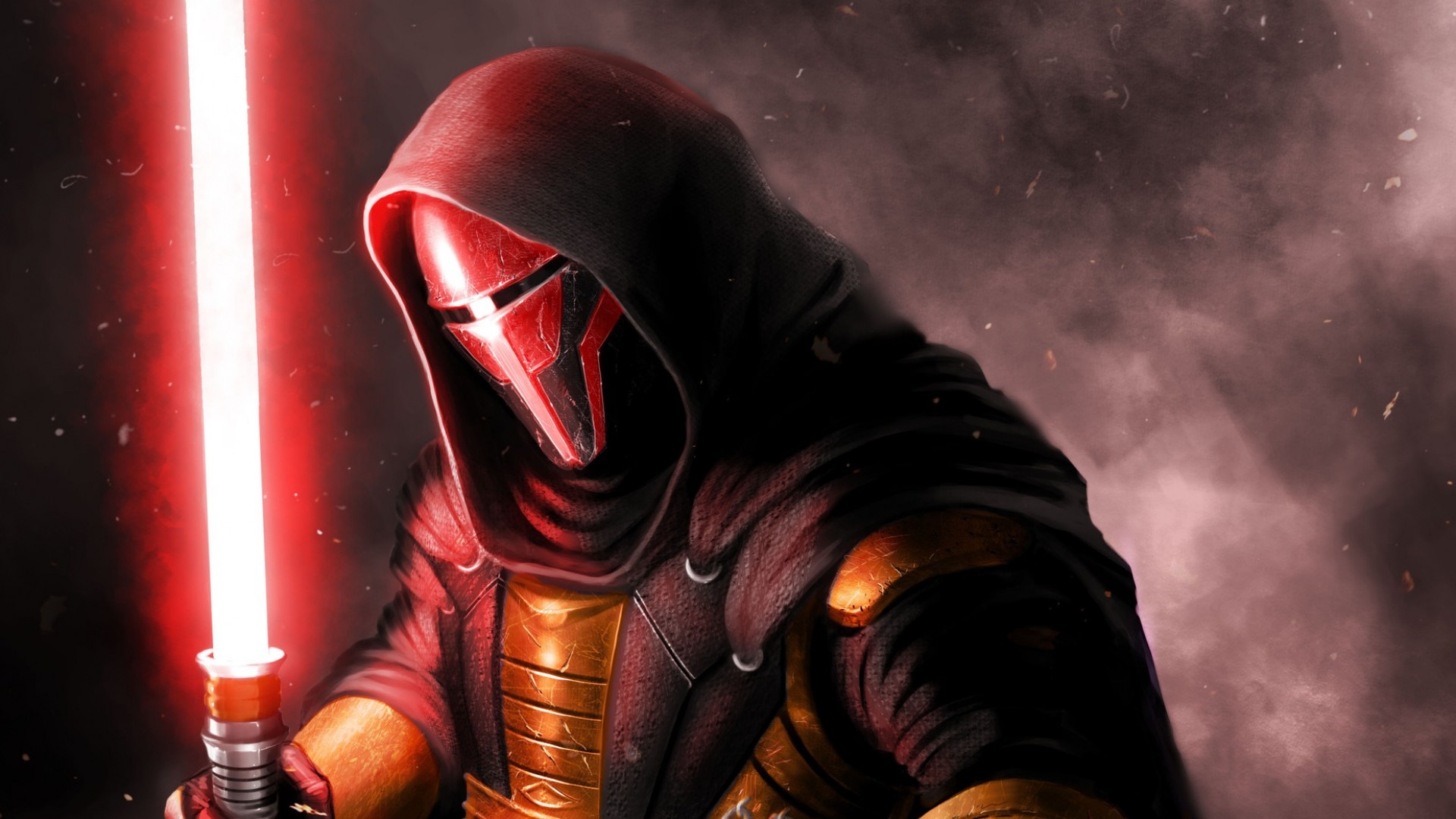 Darth Revan: A former veteran Jedi knight who lived during the Old Republic Era. 1920x1080 Full HD Background.