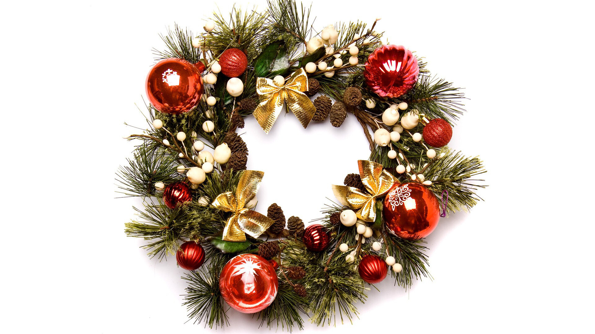 Desktop wallpaper christmas wreath, Holidays HD, Festive atmosphere, Joyful celebration, 1920x1080 Full HD Desktop