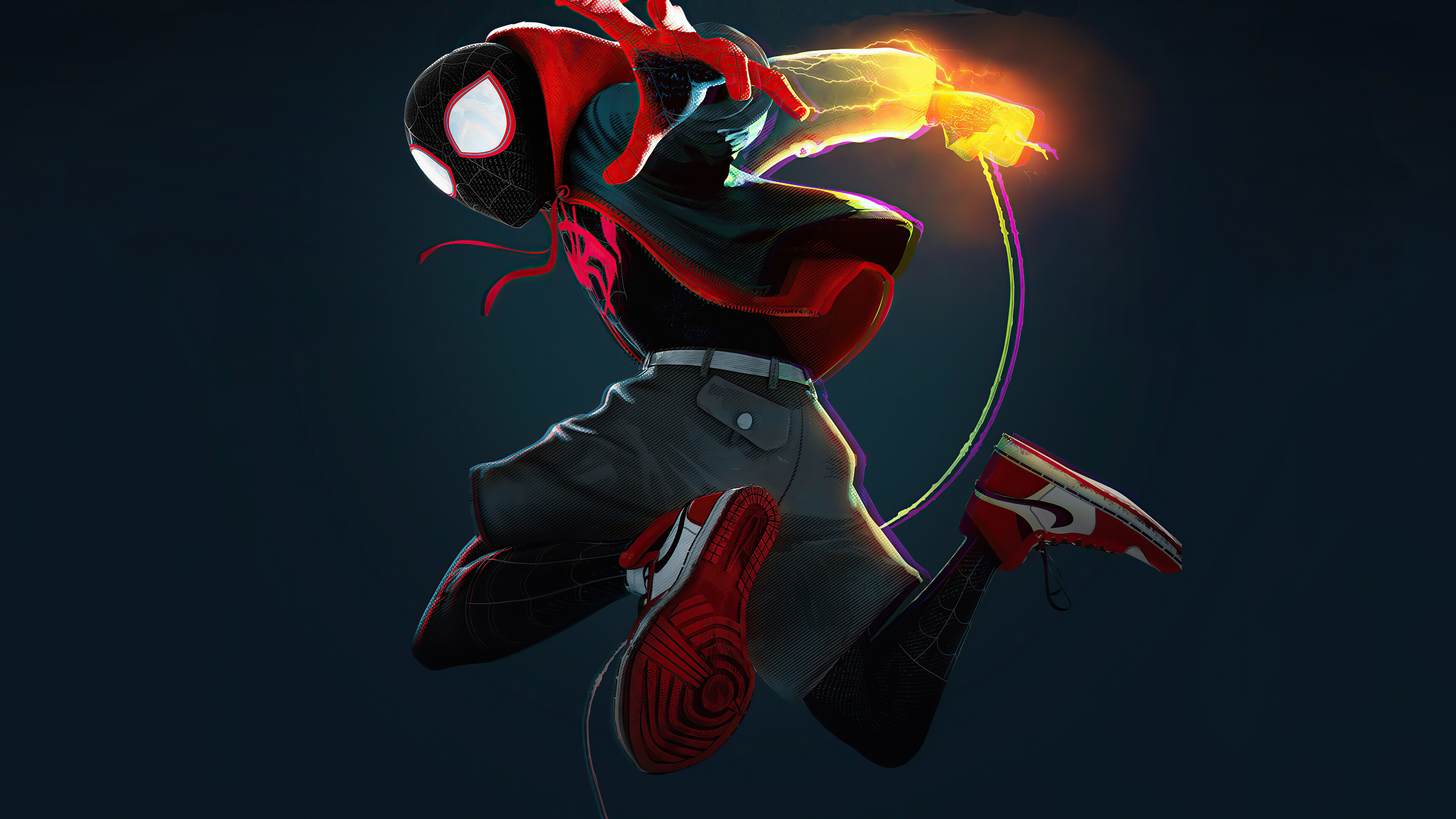 Spider-Man: Across the Spider-Verse - Part One: Miles Morales, A superhero appearing in American comic book. 3840x2160 4K Wallpaper.