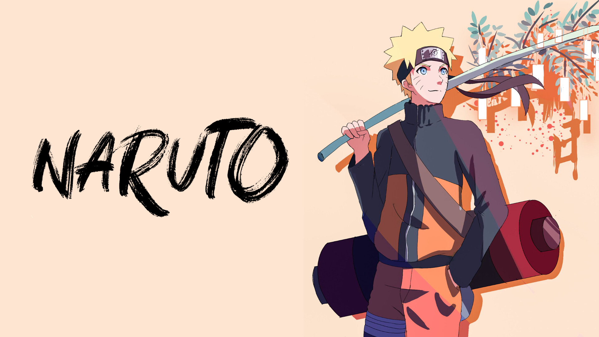 Naruto: A young boy from the Hidden Leaf Village, Ninja academy. 1920x1080 Full HD Background.