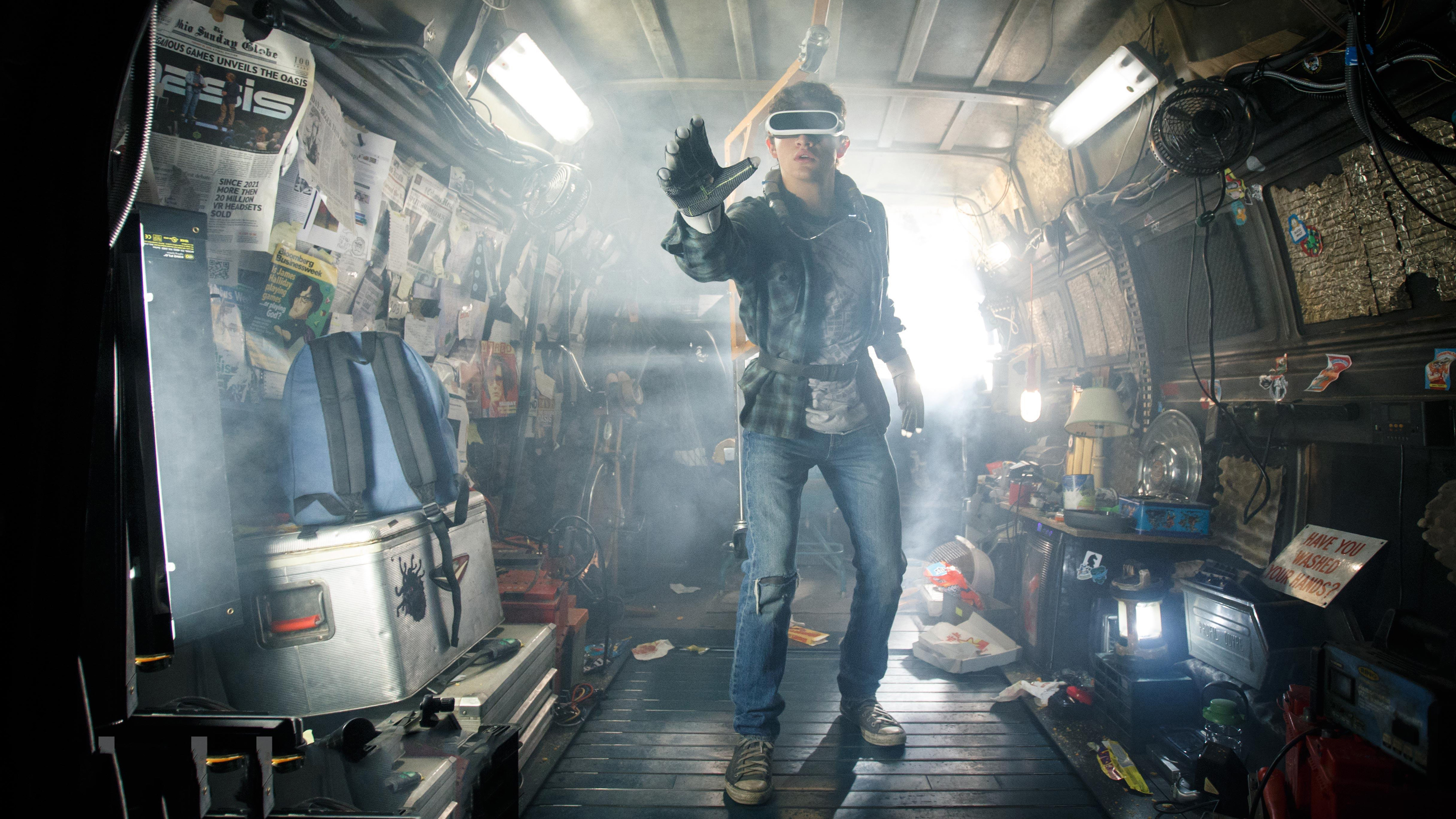 Ready Player One: The story, set in a dystopia in 2045, Protagonist Wade Watts. 3840x2160 4K Wallpaper.