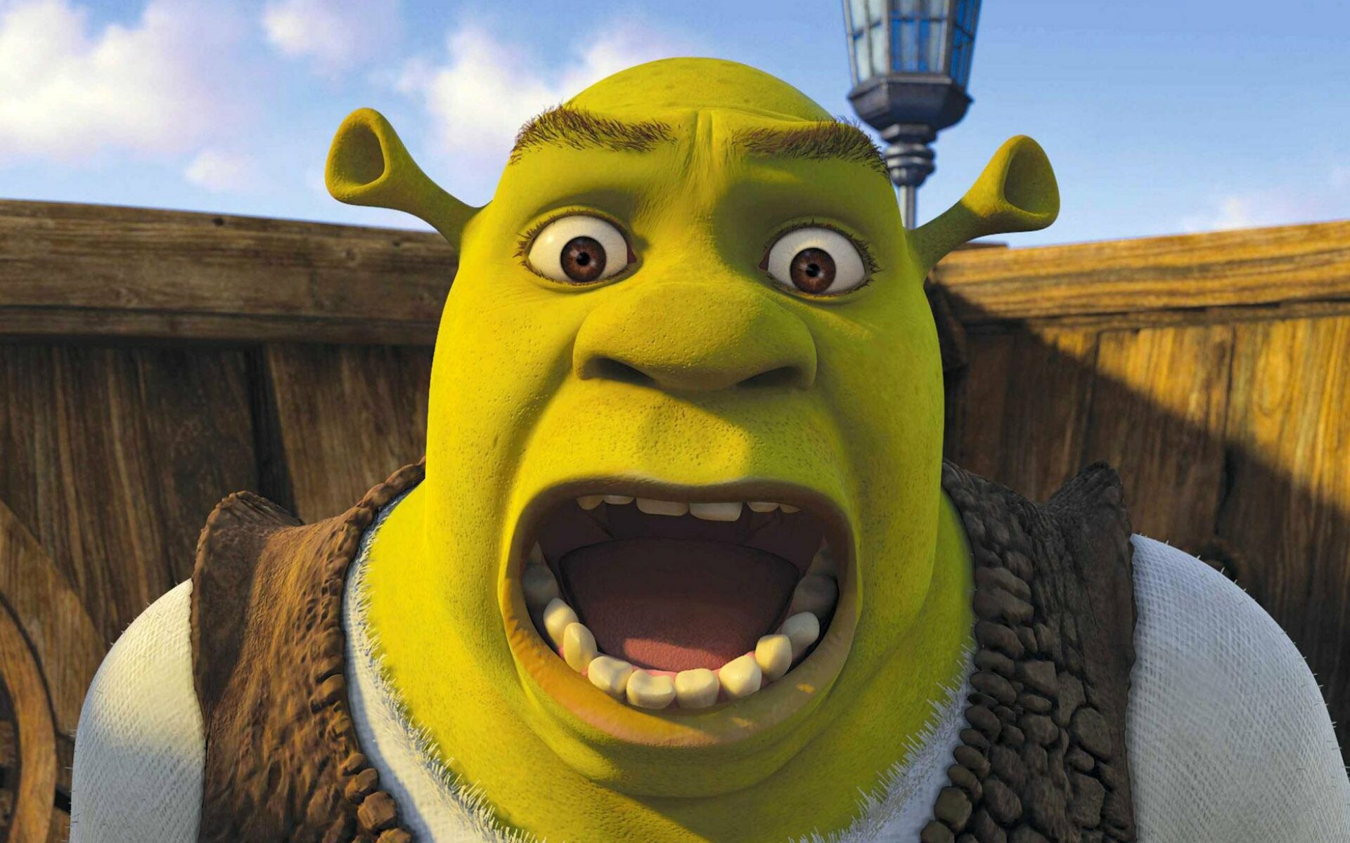 Shrek: The protagonist of a series of films by DreamWorks Animation. 1920x1200 HD Background.