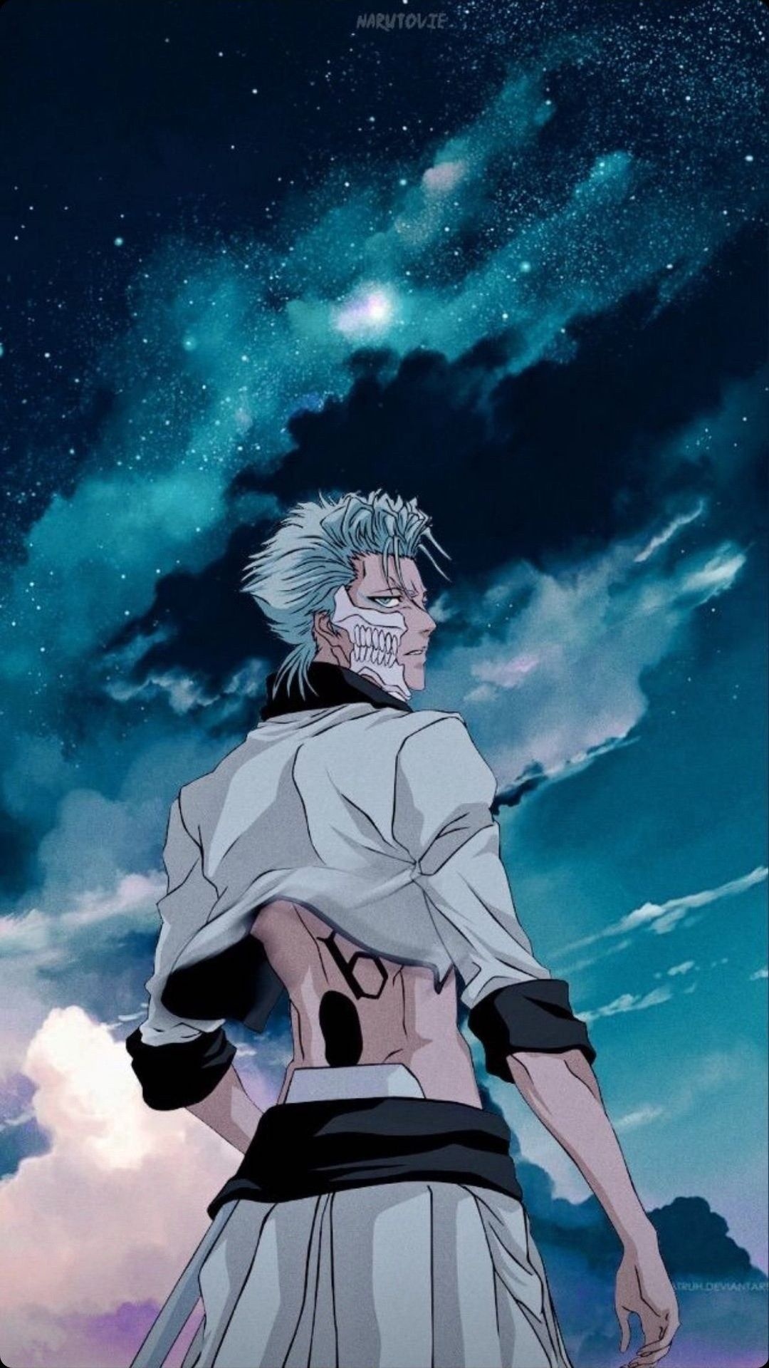 Grimmjow Jaggerjack: The leading villain of the popular Japanese manga series Bleach, Written and illustrated by Tite Kubo. 1080x1920 Full HD Wallpaper.