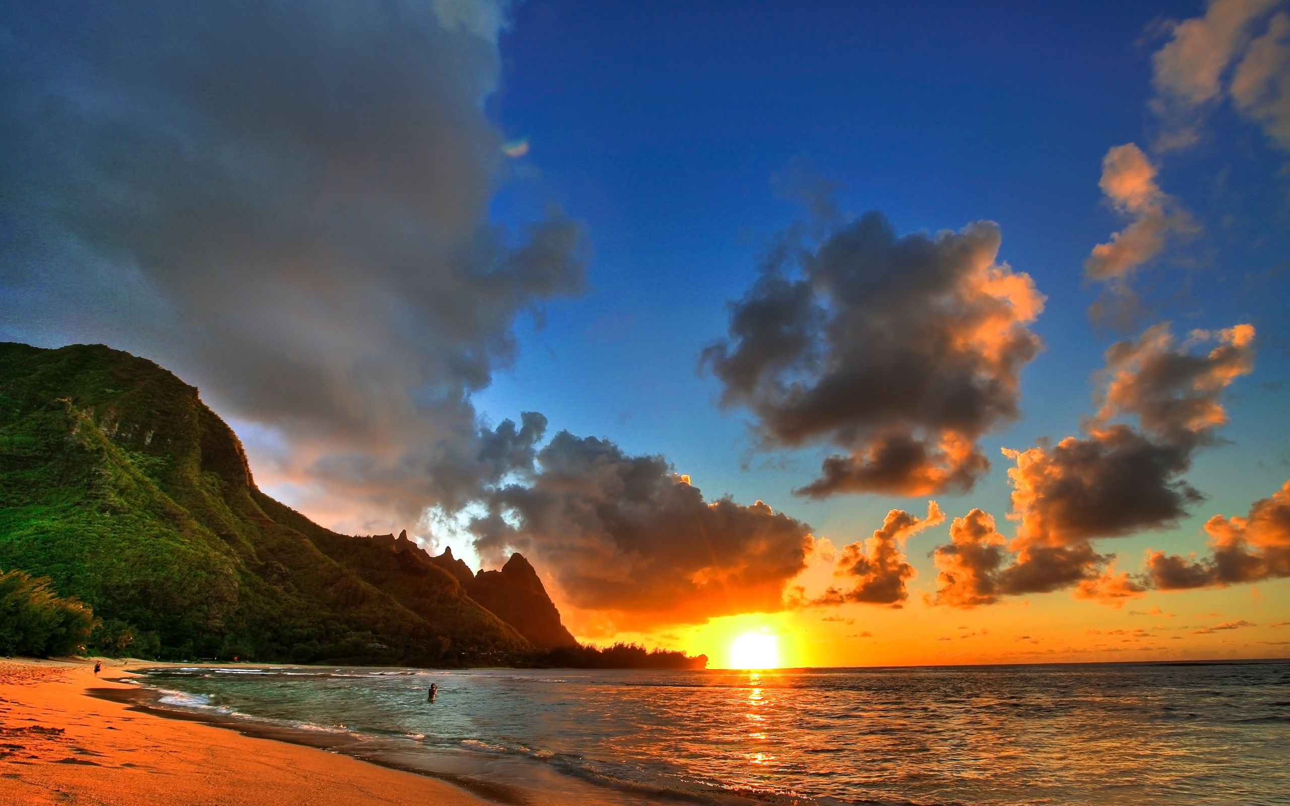 Sunset, Hawaiianischer Ozean Wallpaper, 2560x1600 HD Desktop