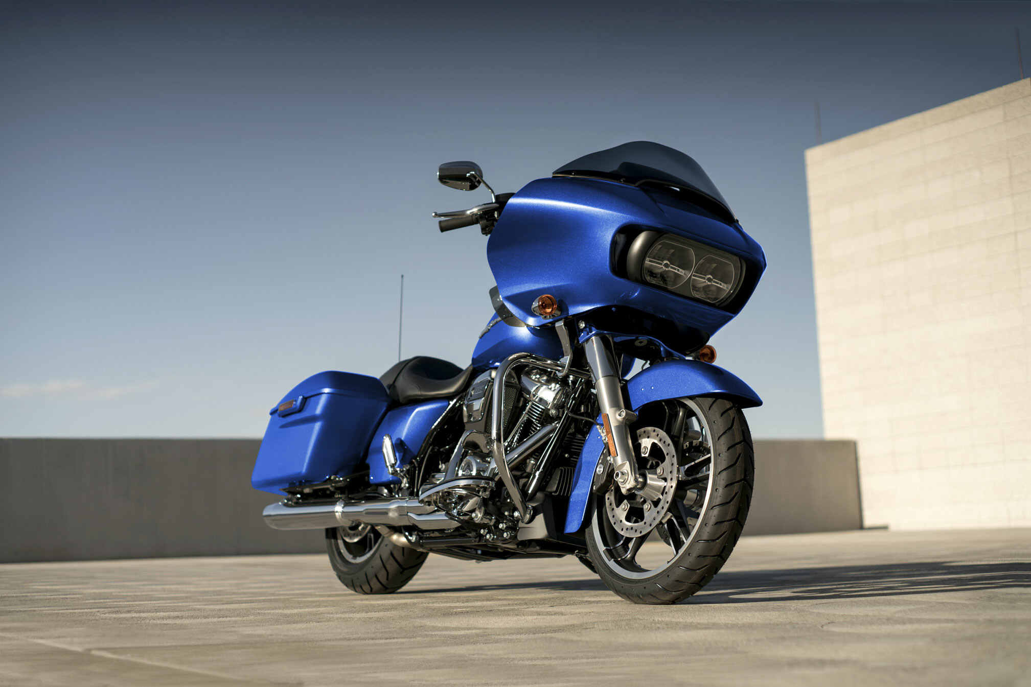 Harley-Davidson Glide: 2017 H-D Road Glide model, Introduced an updated frame mounted Tour Glide fairing. 2020x1350 HD Wallpaper.