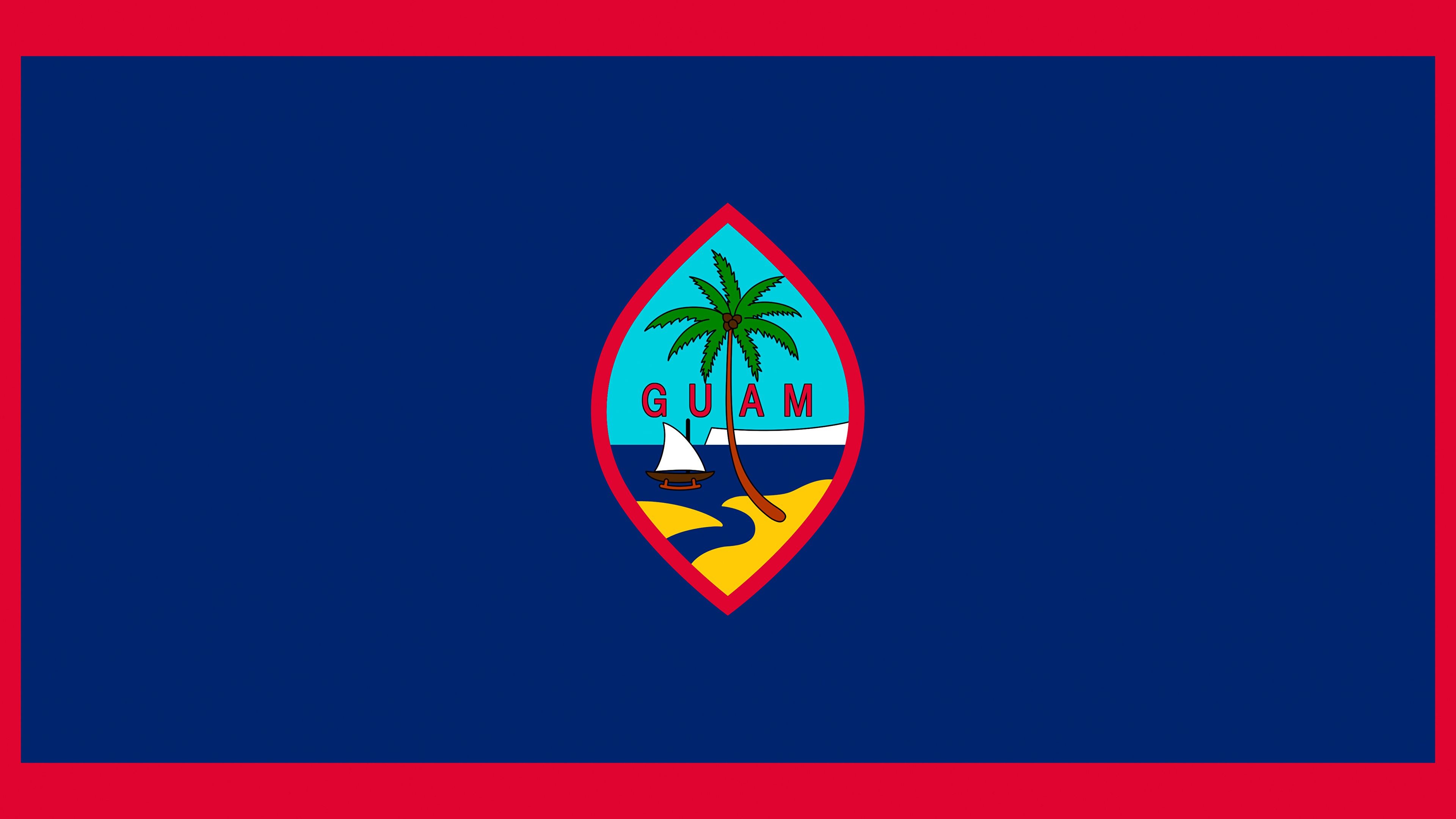 Guam beaches, Tropical paradise, Beautiful flag, 3840x2160 4K Desktop