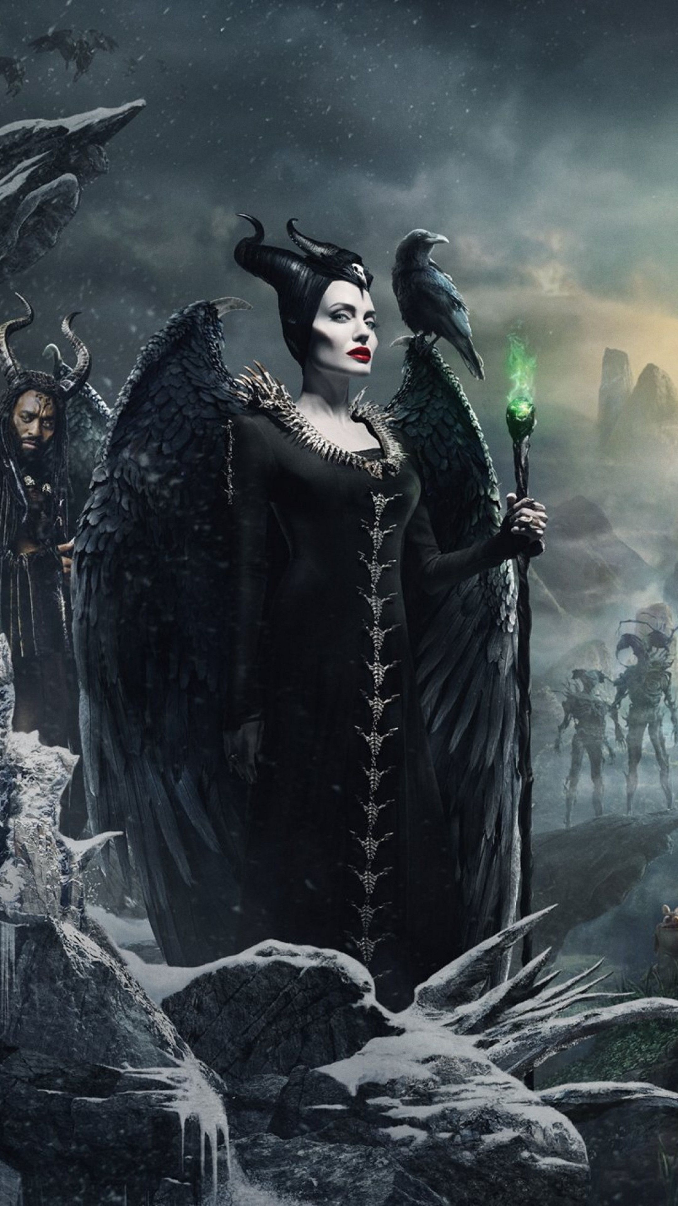 Maleficent Mistress of Evil, 4k resolution, Disney movie, Maleficent, 2160x3840 4K Handy