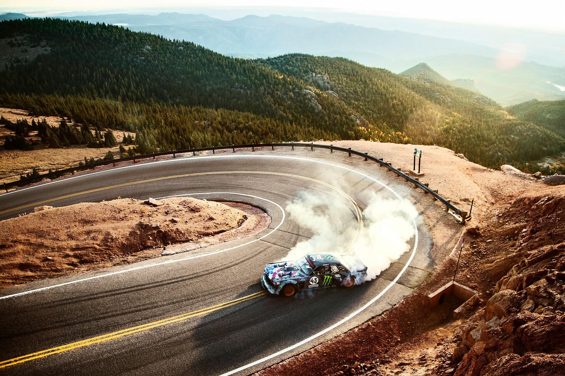 Hoonicorn: The version of the 1965 Ford Mustang, Ken Block, Pikes Peak, 1,400-hp, All-wheel drive. 1920x1280 HD Background.