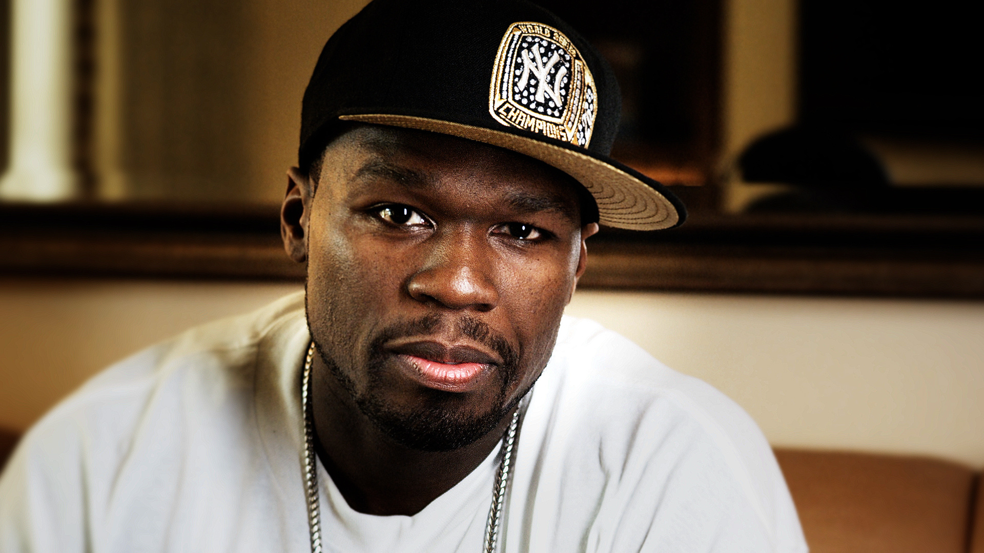 50 Cent: Curtis Jackson, Won a Grammy Award and a Primetime Emmy Award. 1920x1080 Full HD Background.