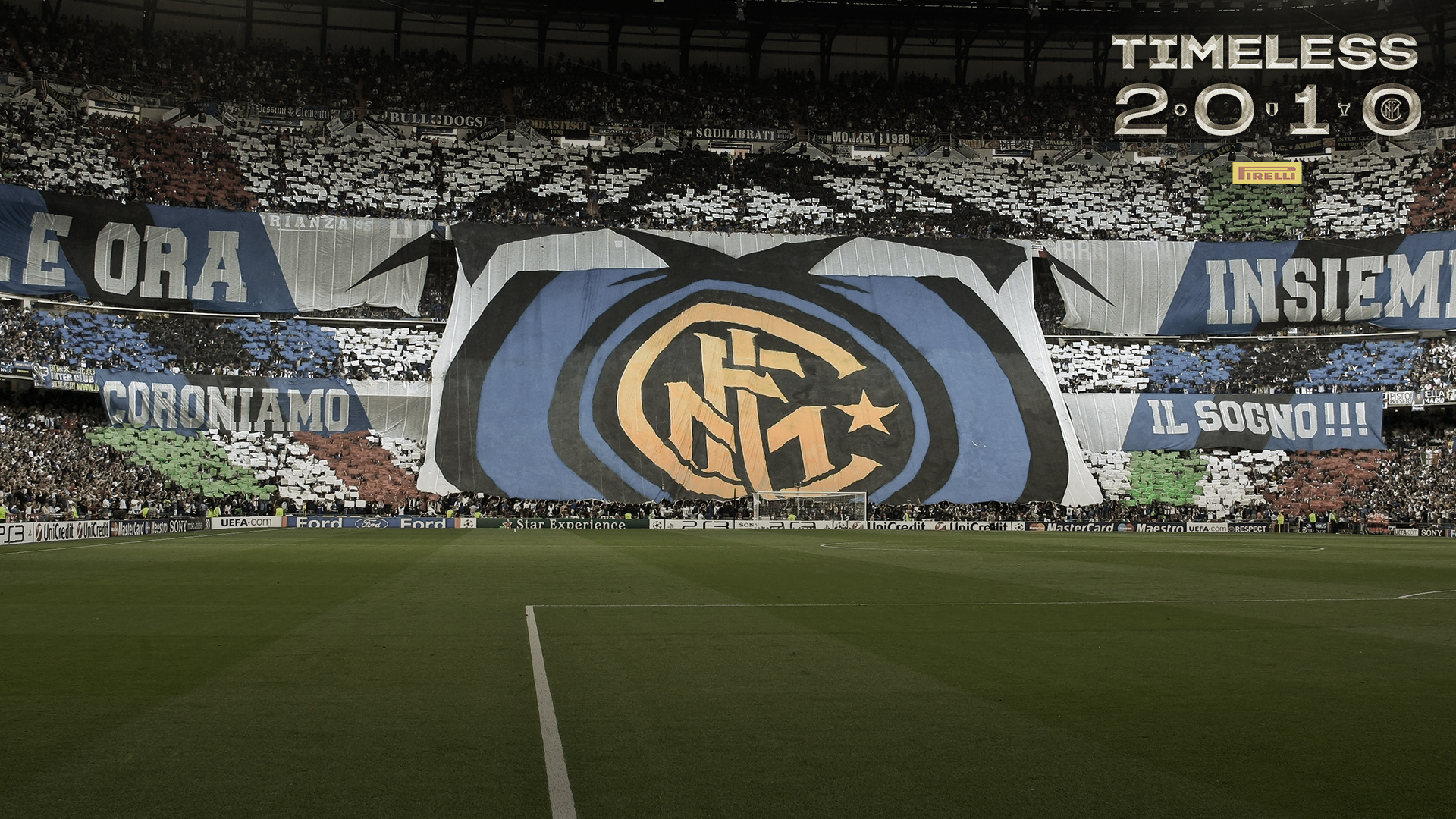 Inter: The 2010 UEFA Champions League final, Santiago Bernabeu Stadium, The Black and Blues. 1920x1080 Full HD Background.