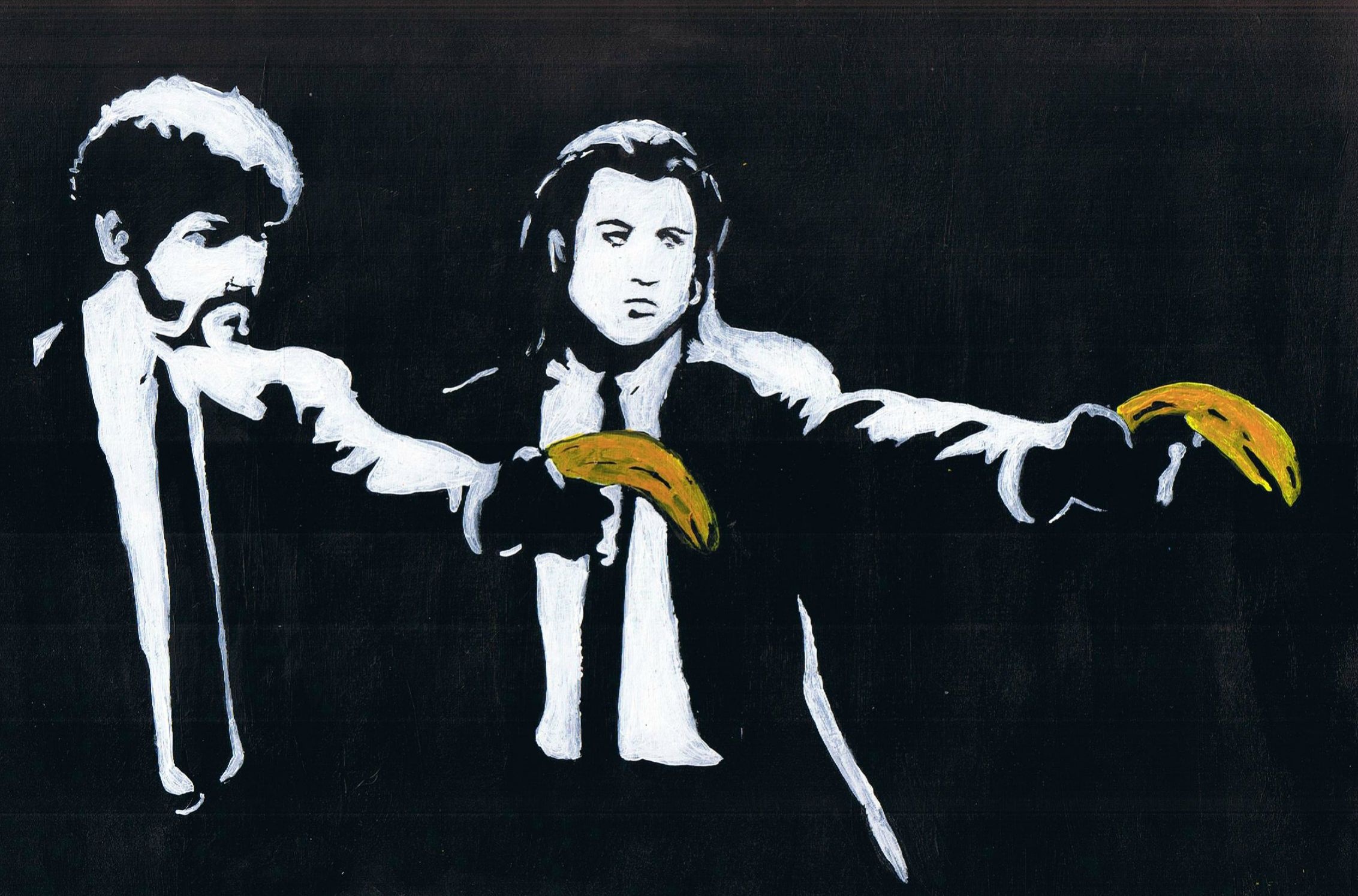Banksy: Notable graffiti street artist, Enigmatic character. 2270x1500 HD Wallpaper.