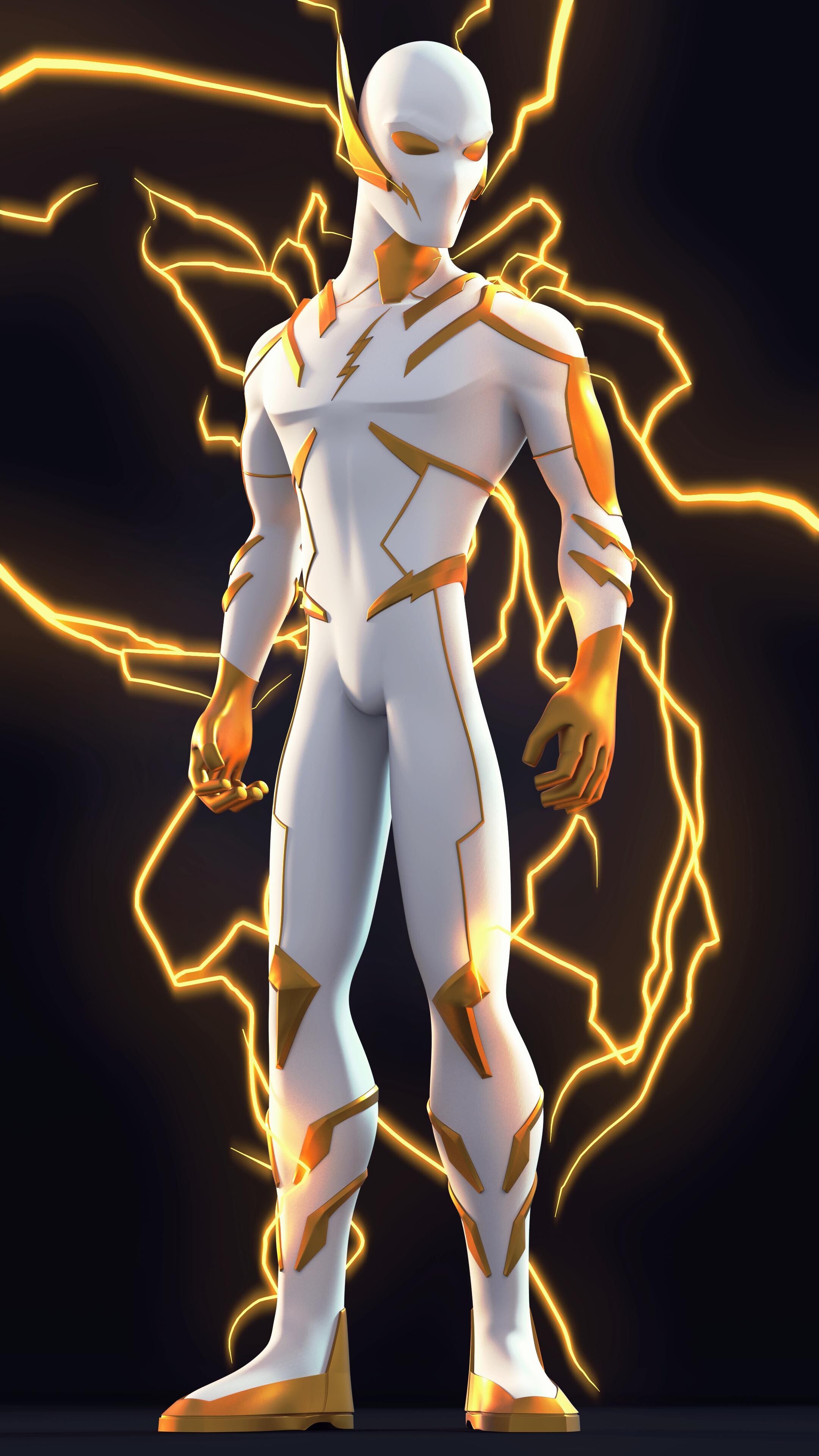 Godspeed (Flash): A fictional character appearing in American comic books published by DC Comics. 2160x3840 4K Background.