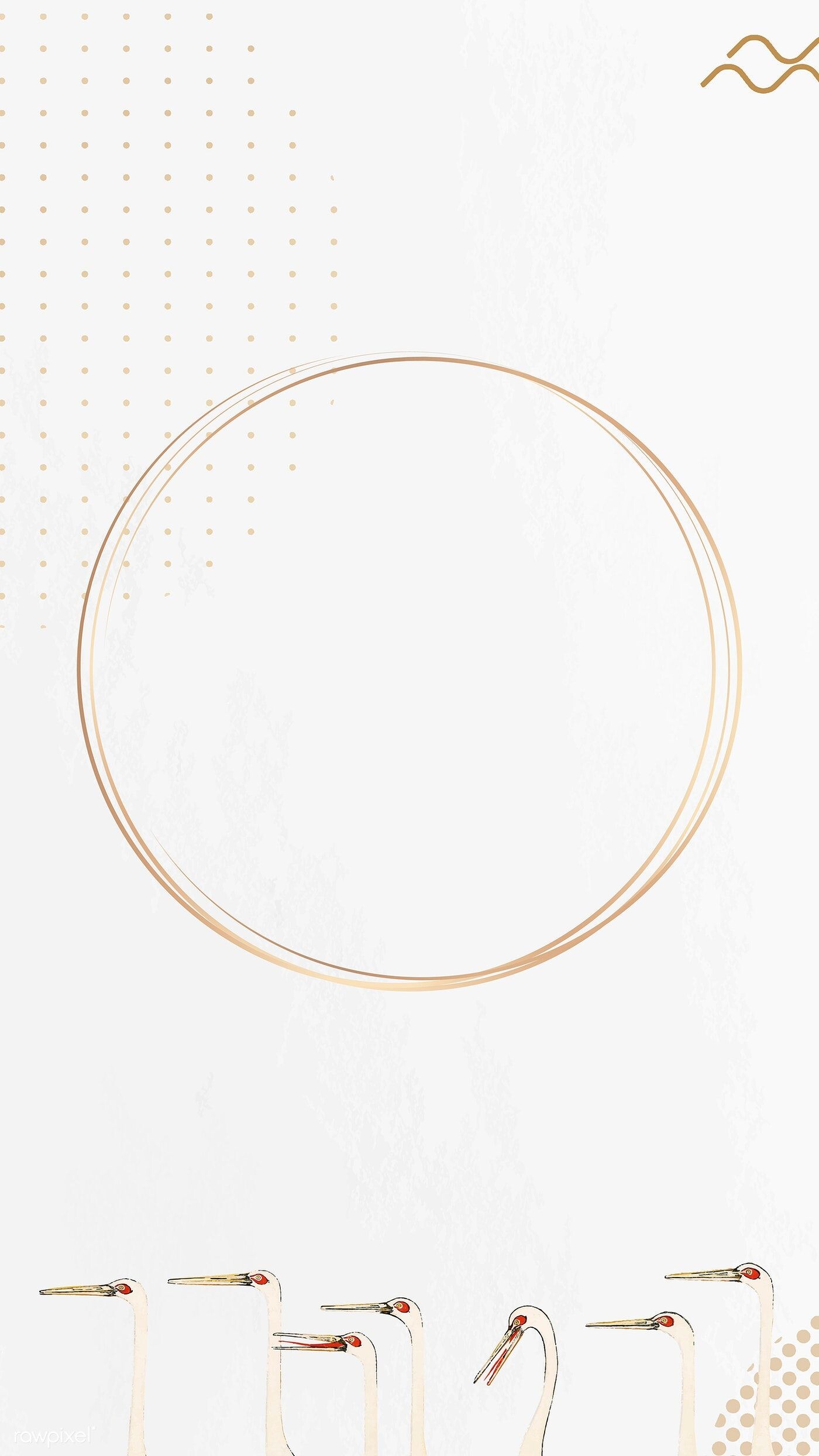 Gold Dots: A circle on a white background, Sparsely distributed dots, Monotonous and simple. 1400x2490 HD Background.