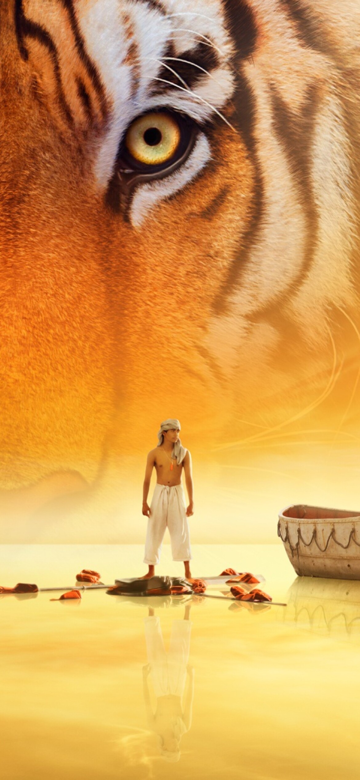 Life of Pi: Based on the best-selling novel by Yann Martel, is a magical adventure story centering on Piscene Patel, the precocious son of a zookeeper. 1170x2540 HD Wallpaper.
