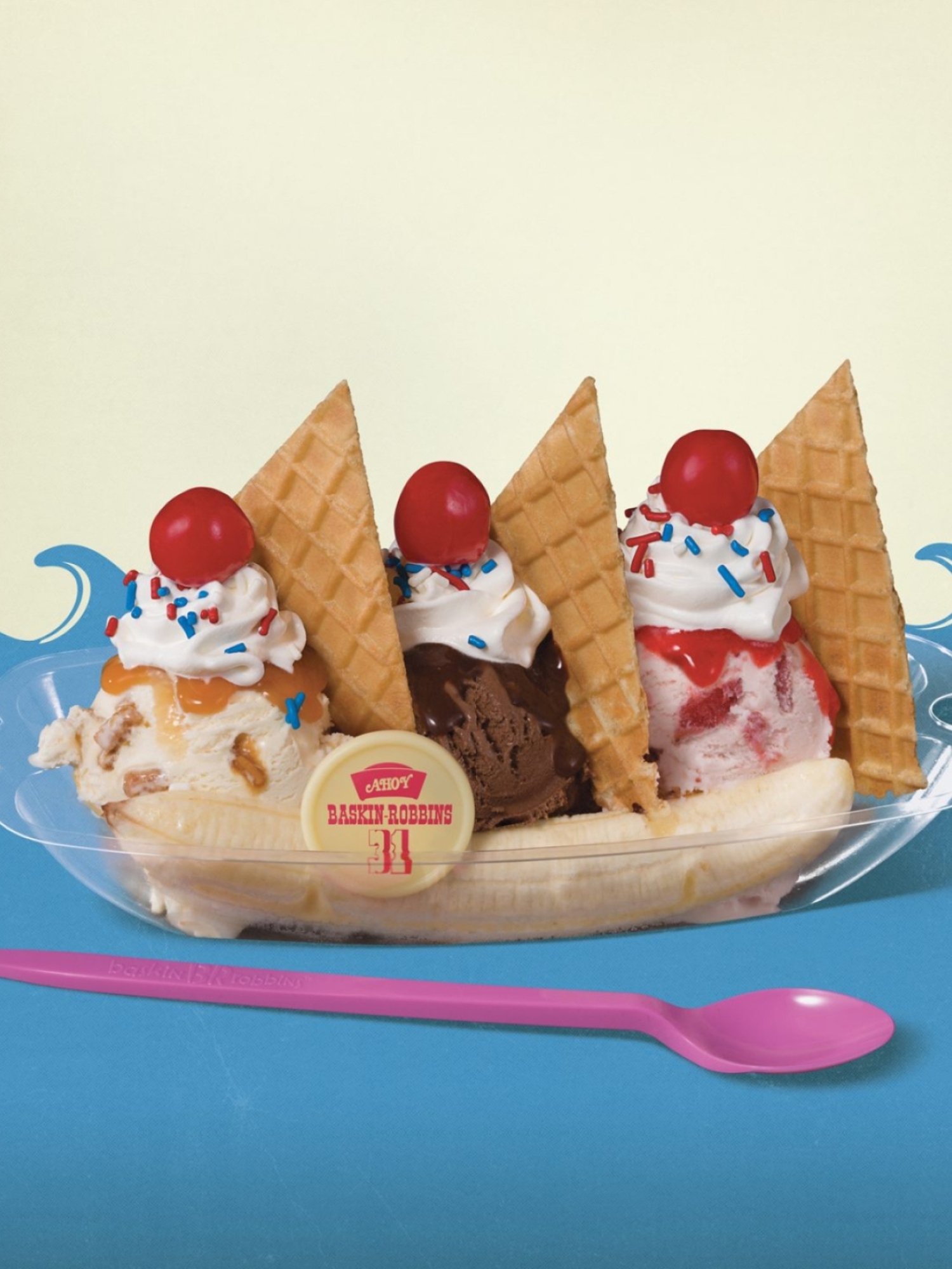 Baskin Robbins: An ice cream brand, Founded by brothers-in-law Burt Baskin and Irv Robbins. 1500x2000 HD Background.