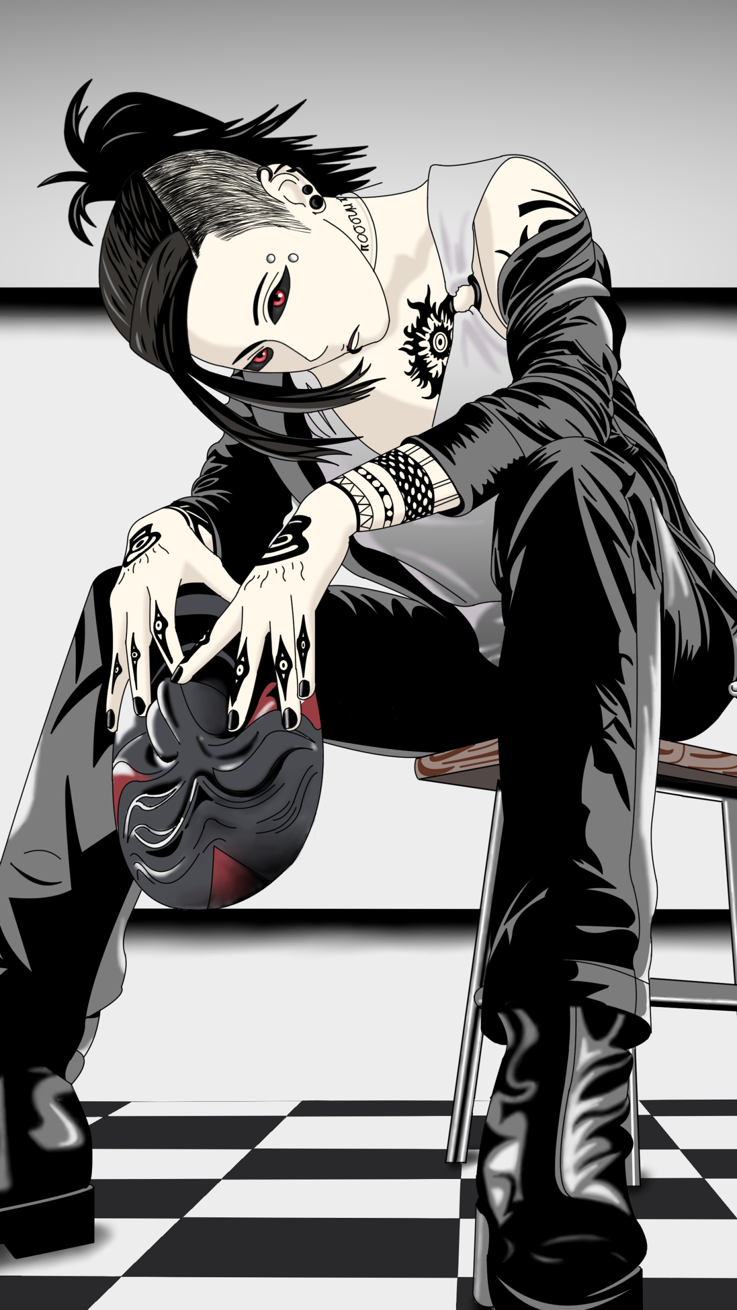Tokyo Ghoul anime, Uta character, Phone wallpapers, Dark fantasy, 1440x2560 HD Handy
