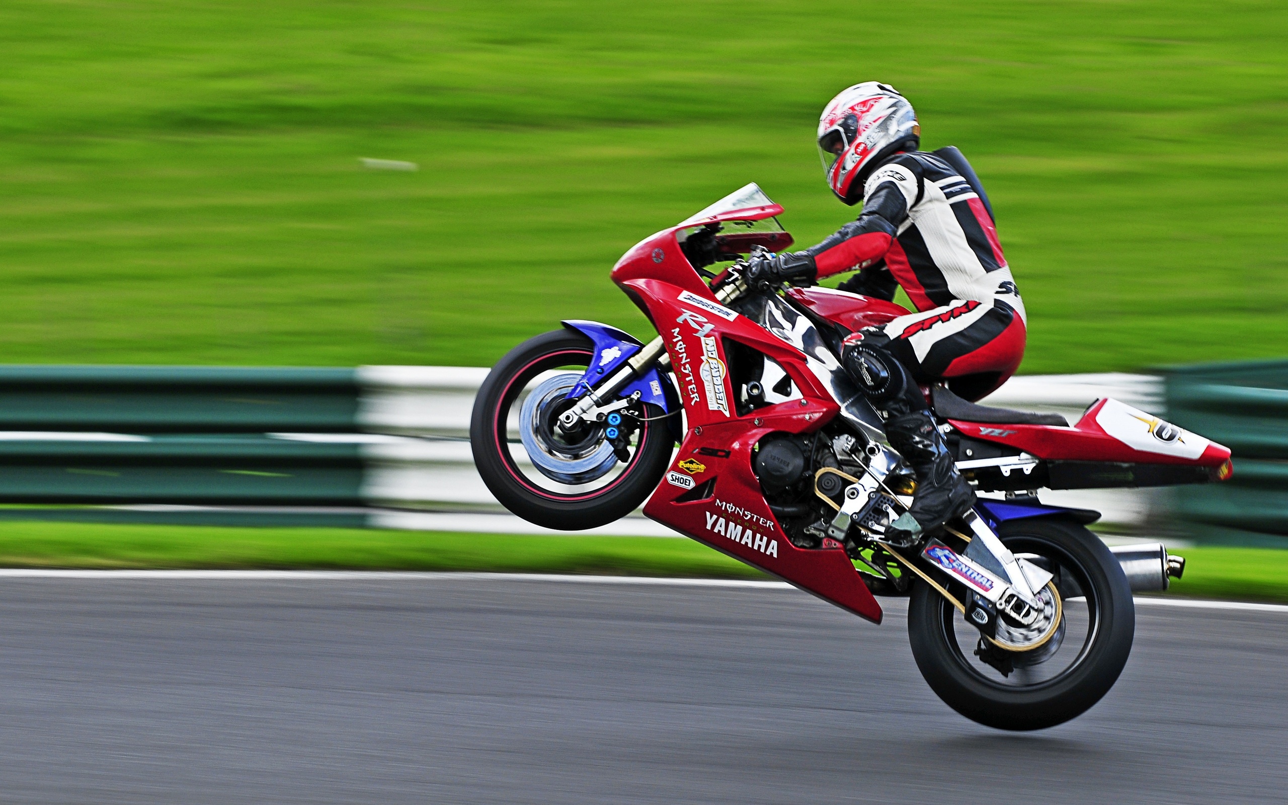 Motorcycle Racing: Supermoto, Stunt Performance, Yamaha Superbike, Monster. 2560x1600 HD Wallpaper.