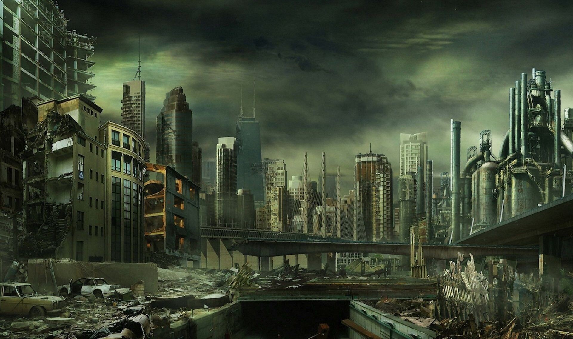 Ghost Town: Can be affected by environmental factors, such as floods, earthquakes, or wildfires. 1920x1140 HD Background.