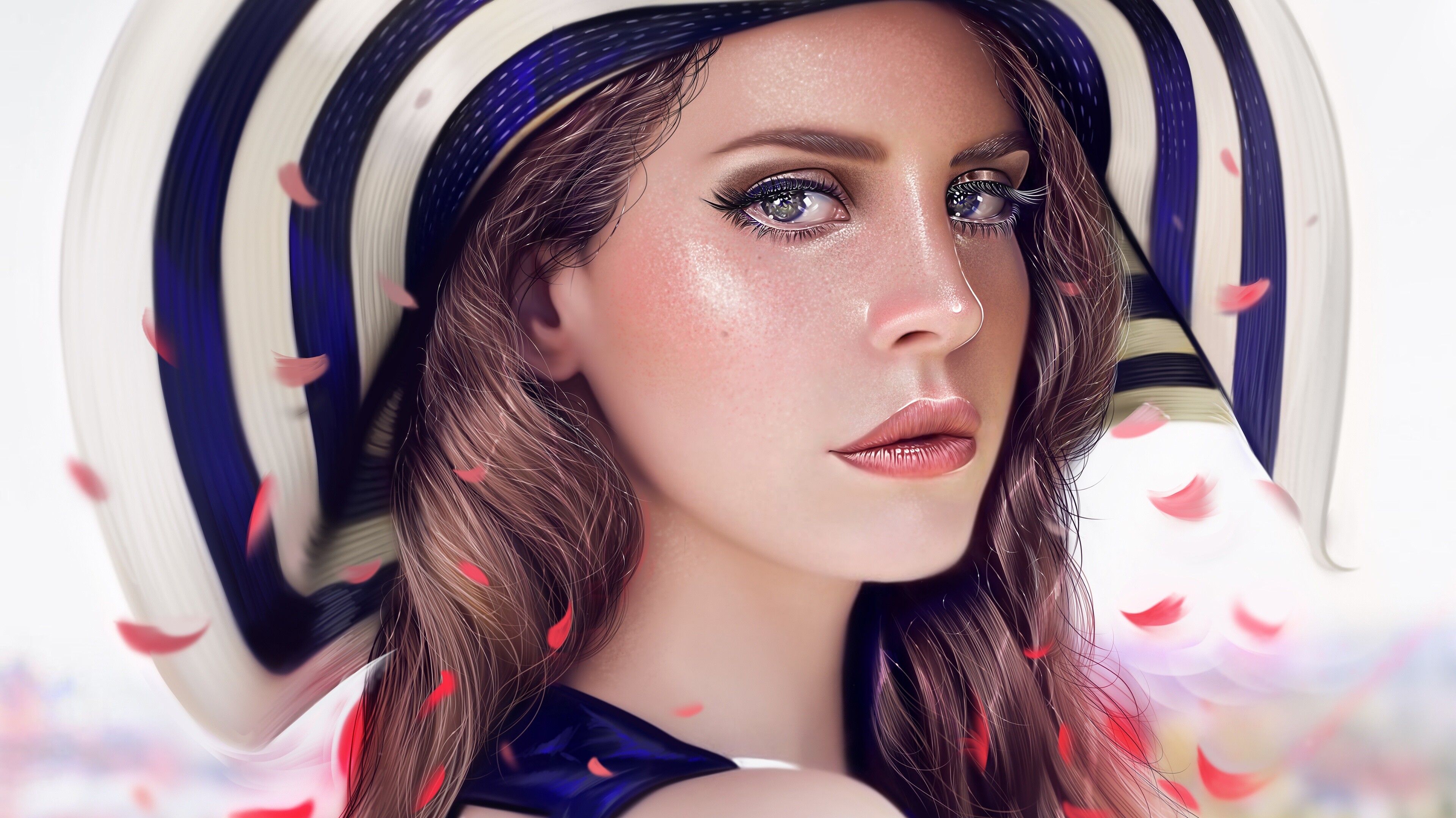 Lana Del Rey: American singer, Summertime Sadness, Melancholic tunes. 3840x2160 4K Background.