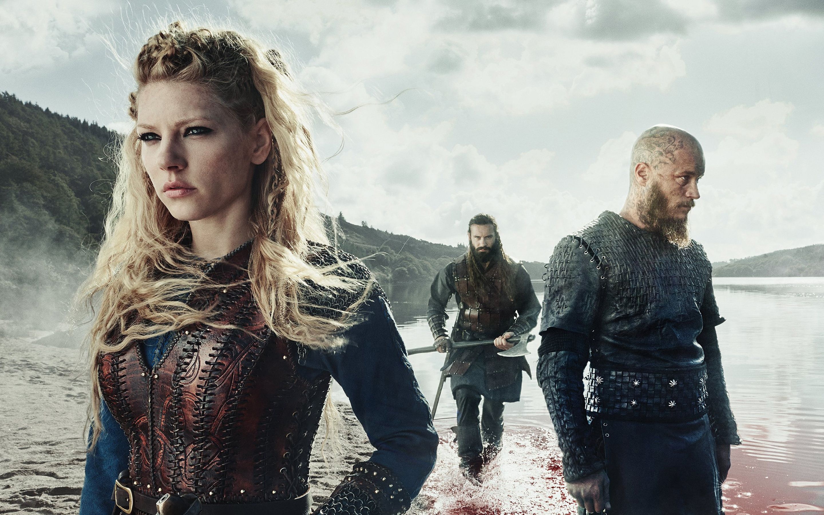Vikings, Fearless shieldmaiden, Viking village, Warrior culture, 2880x1800 HD Desktop