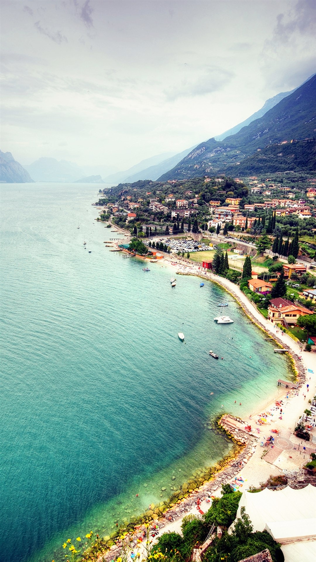 Lake Garda spectacle, Tranquil sanctuary, Nature's paradise, 1080x1920 Full HD Phone