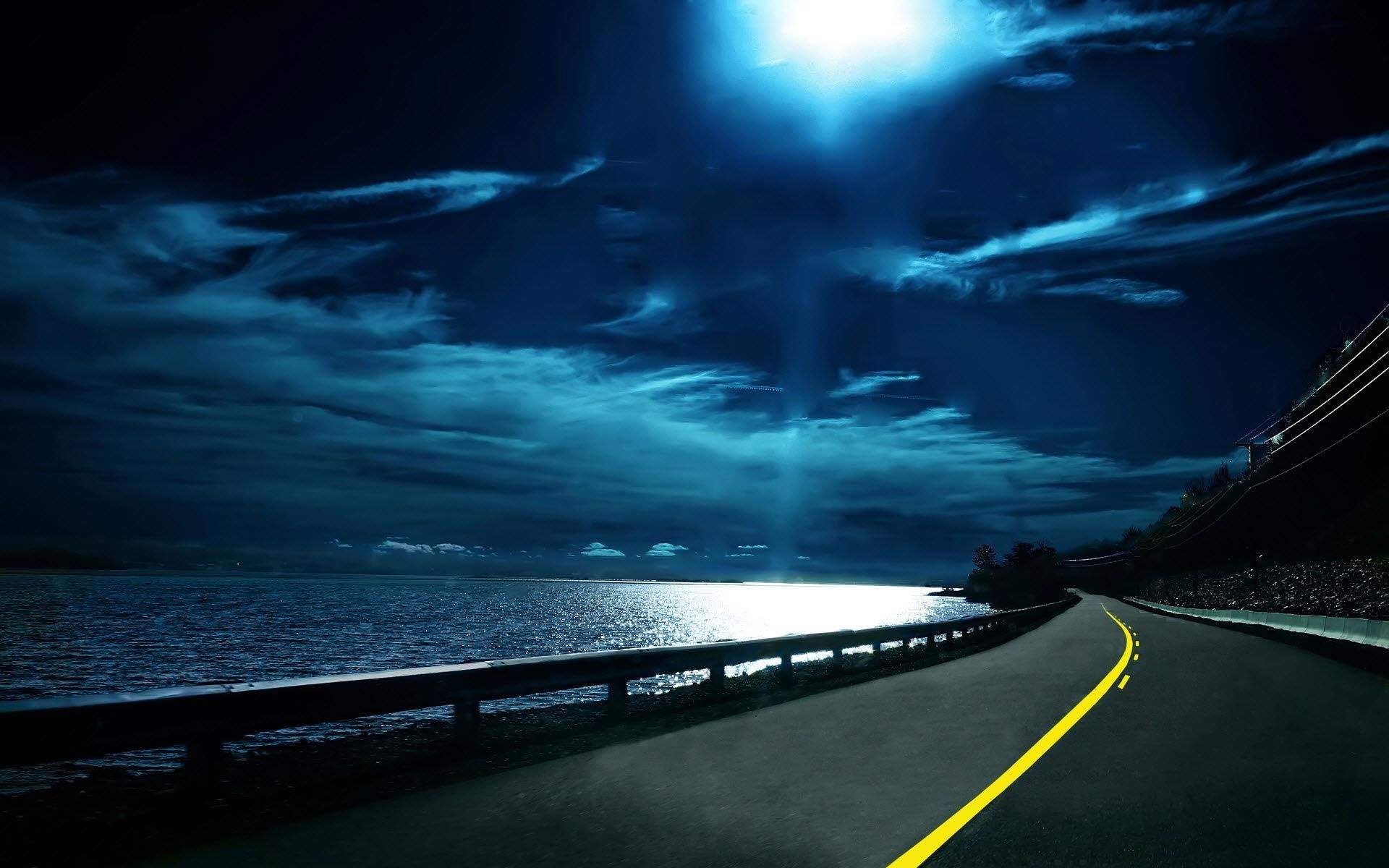 Night highway, Top free backgrounds, Highway travels, Wallpaper, 1920x1200 HD Desktop