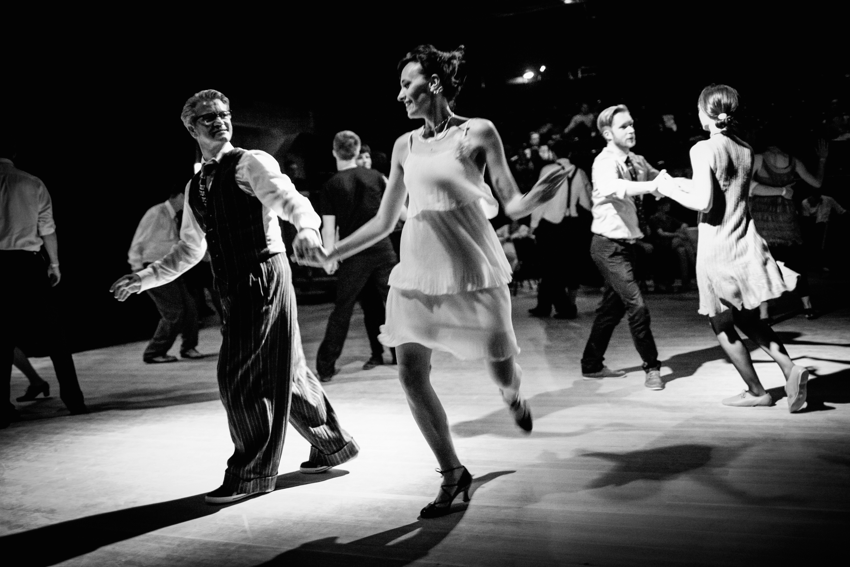 Swing Dance: Indoor Dancing Competition, Monochrome, Performing Arts, 2021, Dance Event. 2810x1880 HD Background.