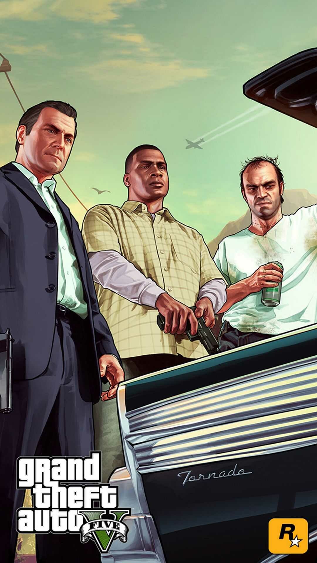 Grand Theft Auto 5: The game became the best-selling digital release on PlayStation Store for PlayStation, 2013. 1080x1920 Full HD Wallpaper.