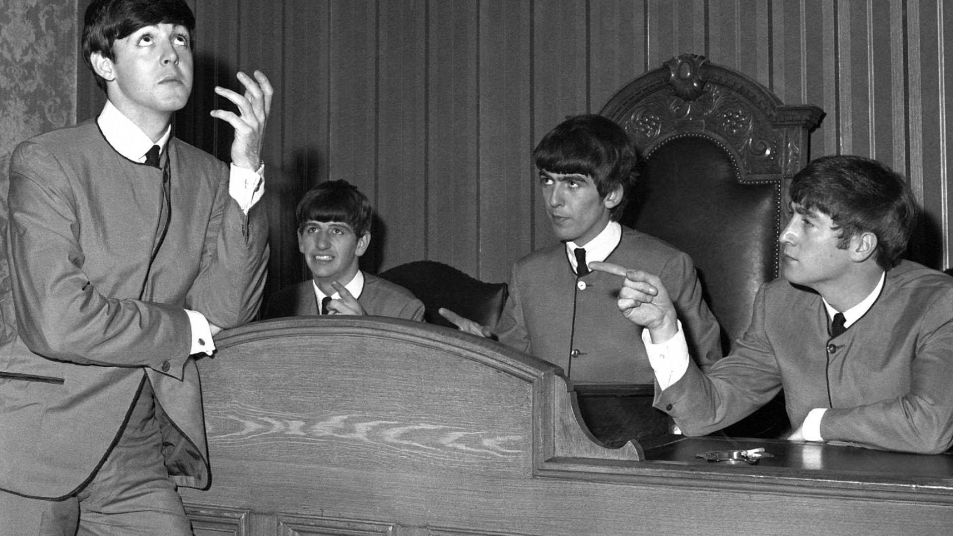 John Lennon, Beatles reunion, Iconic band members, Legendary music, 1920x1080 Full HD Desktop